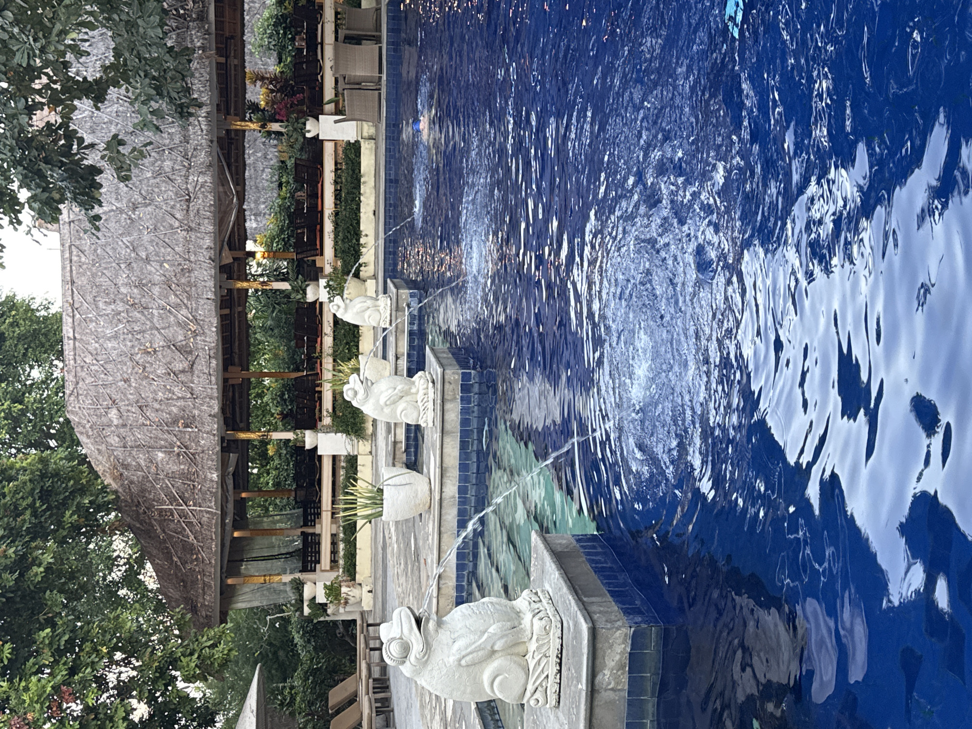 Evening resort leisure documented in Denpasar, Indonesia