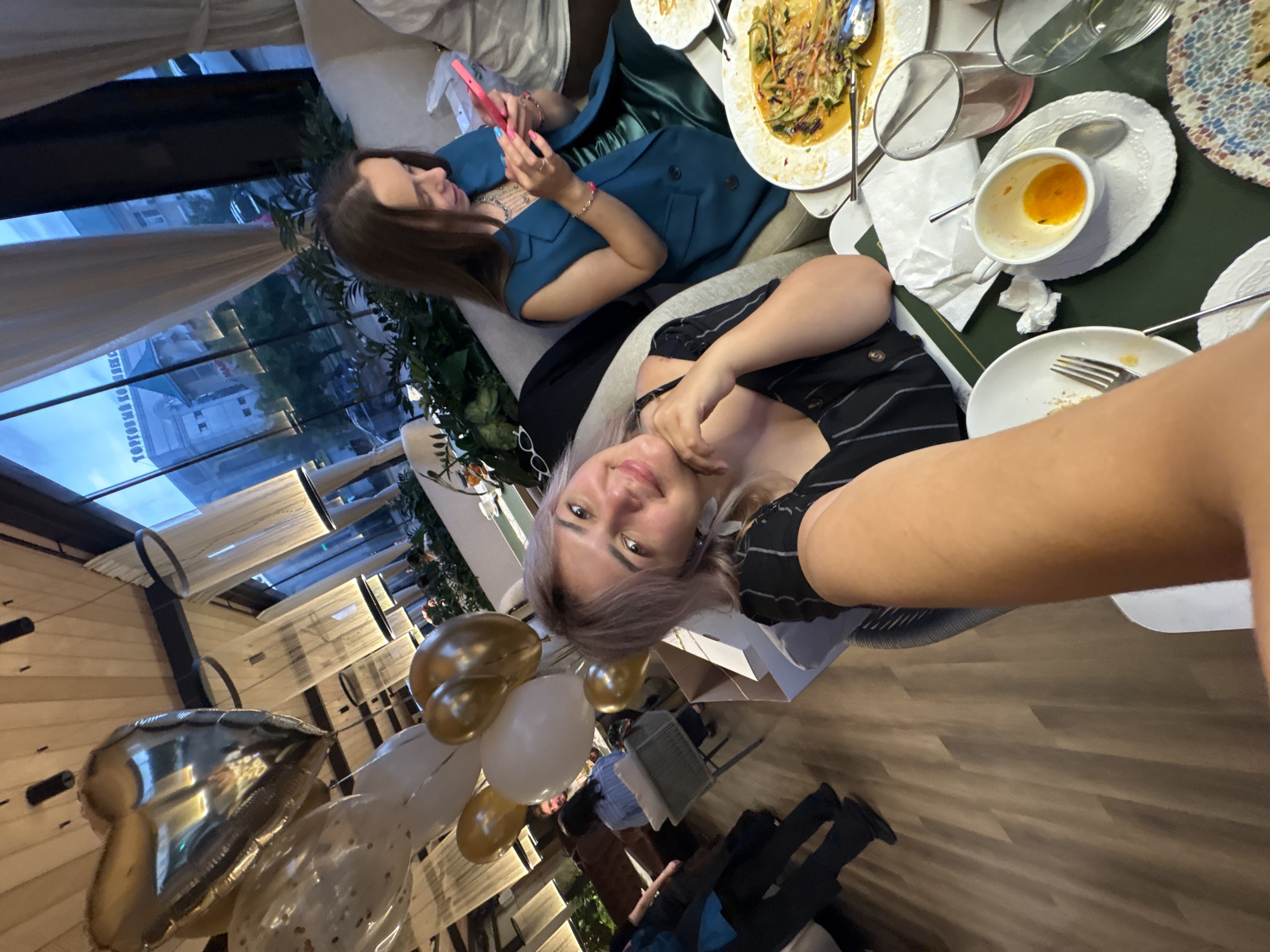 Selfies and a quick video at a Birobidzhan restaurant