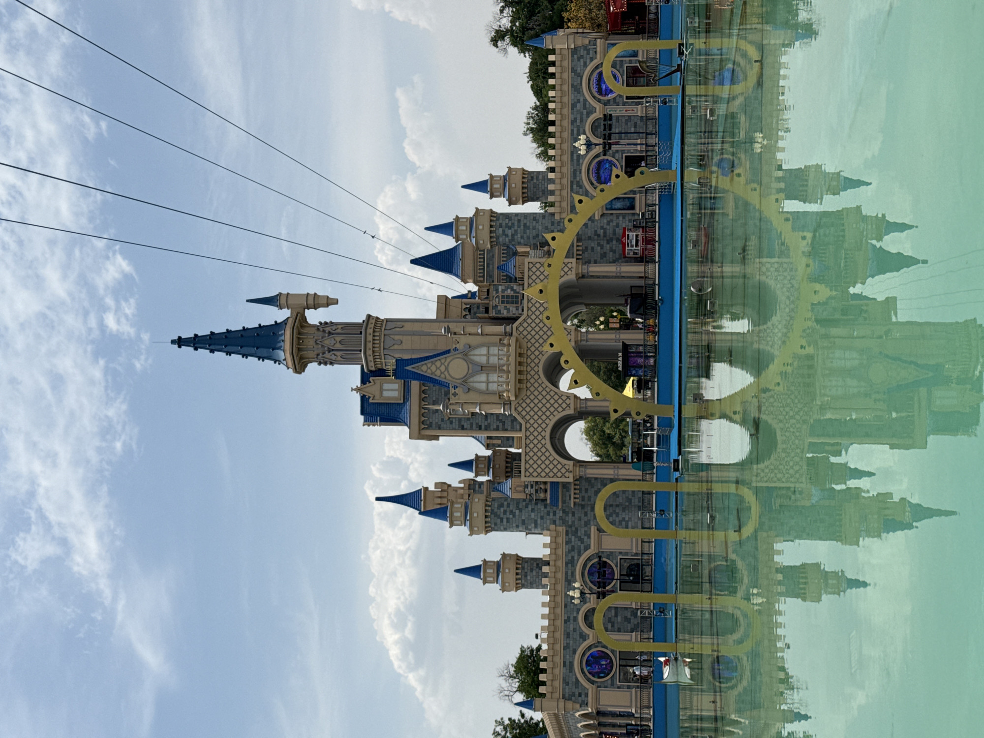 Fairy-tale castle attraction at Tashkent amusement park