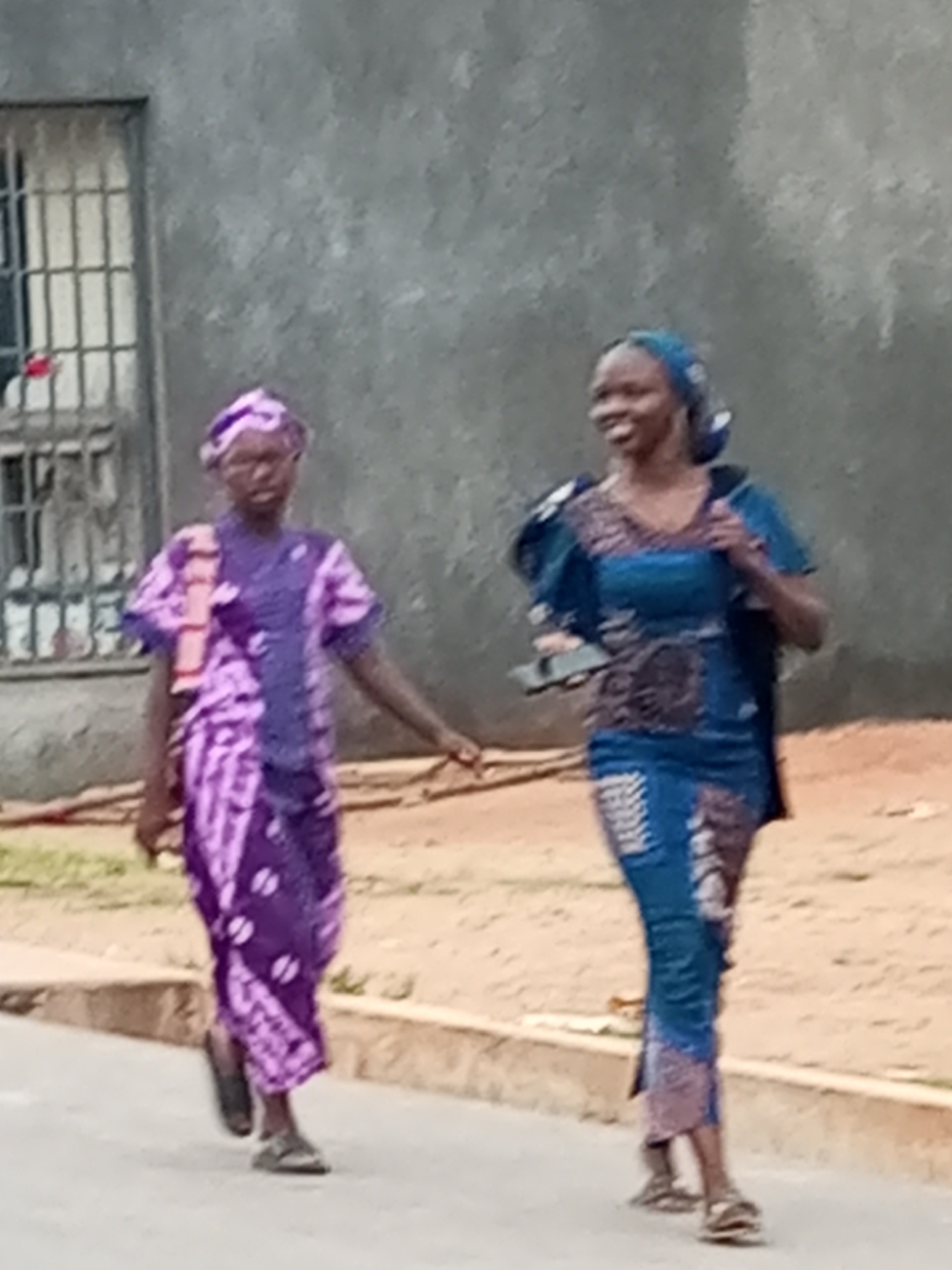 Morning street life and movement in Tempure, Nigeria