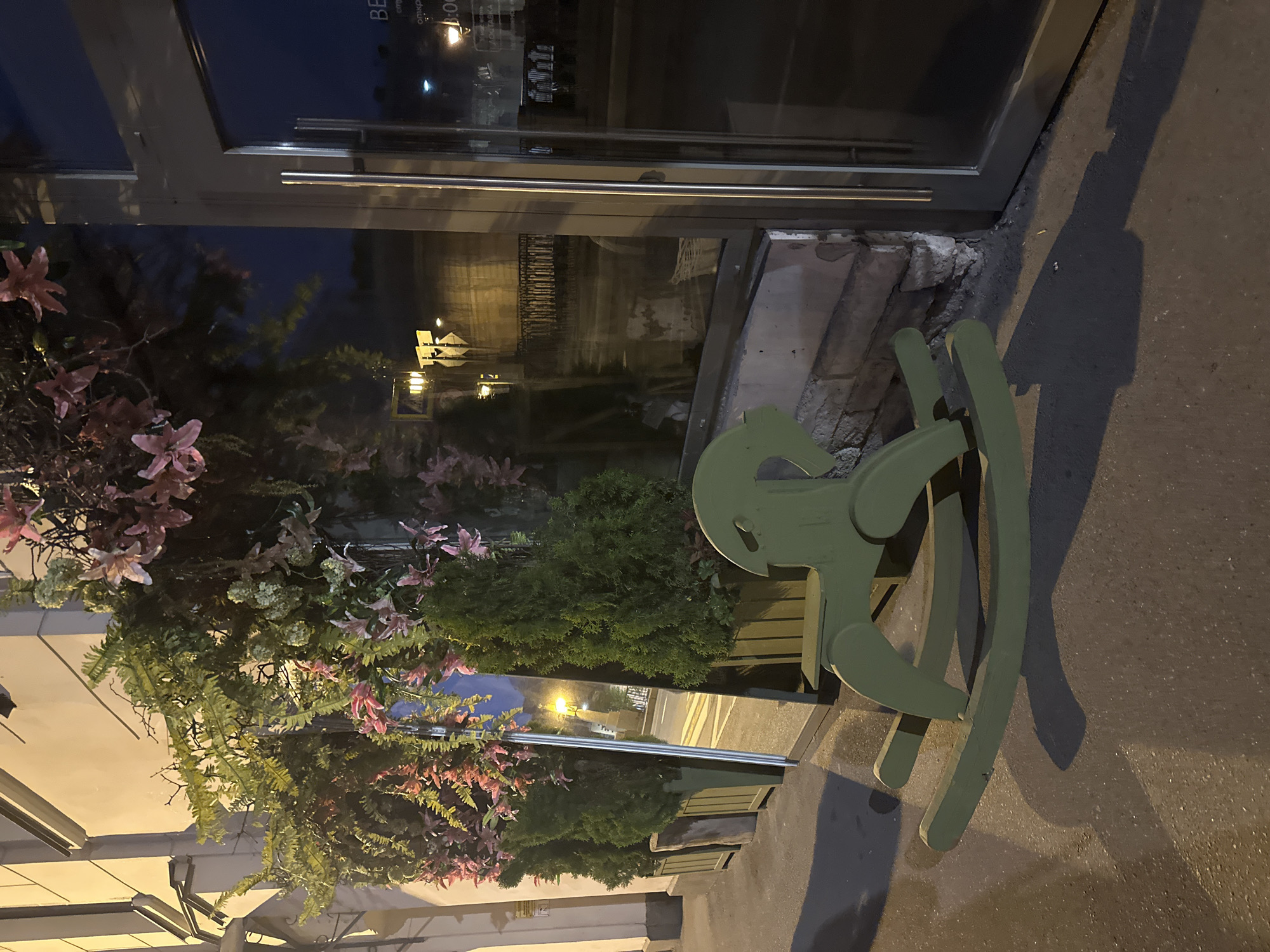 Woman takes selfie near rocking horse in Saint Petersburg