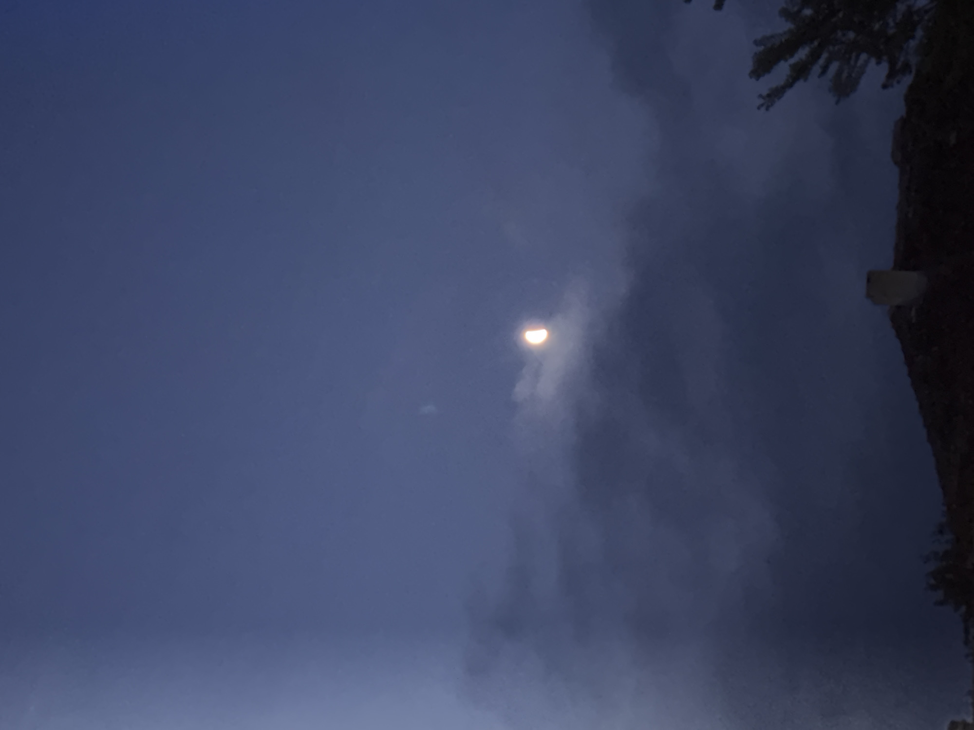 Late-night birthday party with drums, drinks, crescent moon sightings