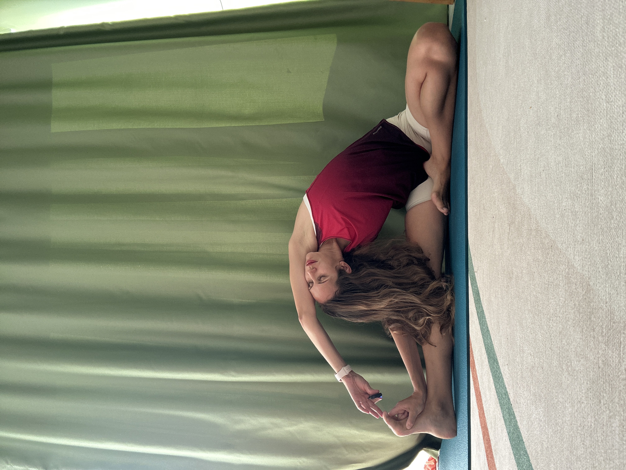 Morning yoga session in a Fethiye room, multiple poses