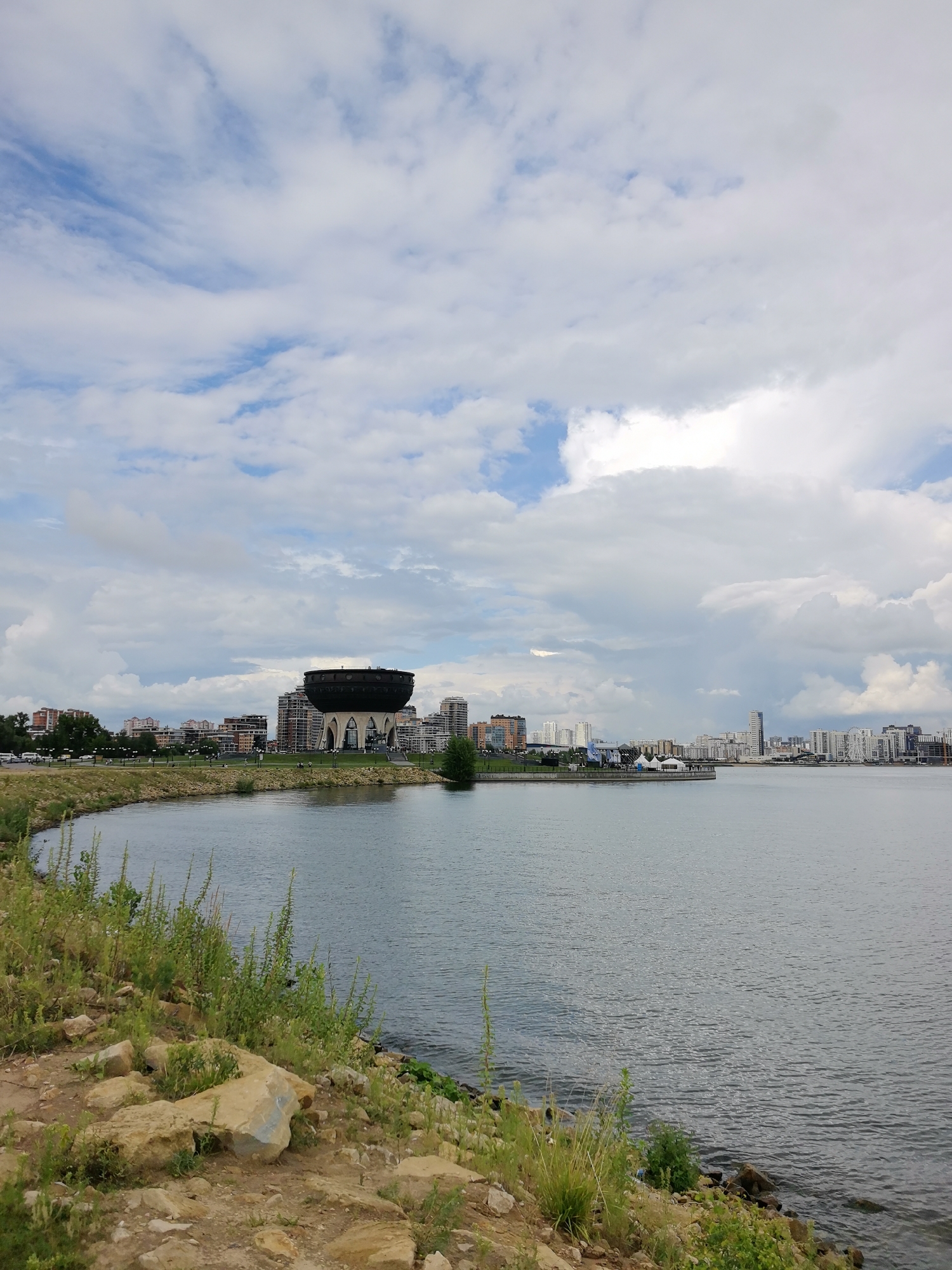 Kazan city landmarks from the Chasha to the Kazanka River