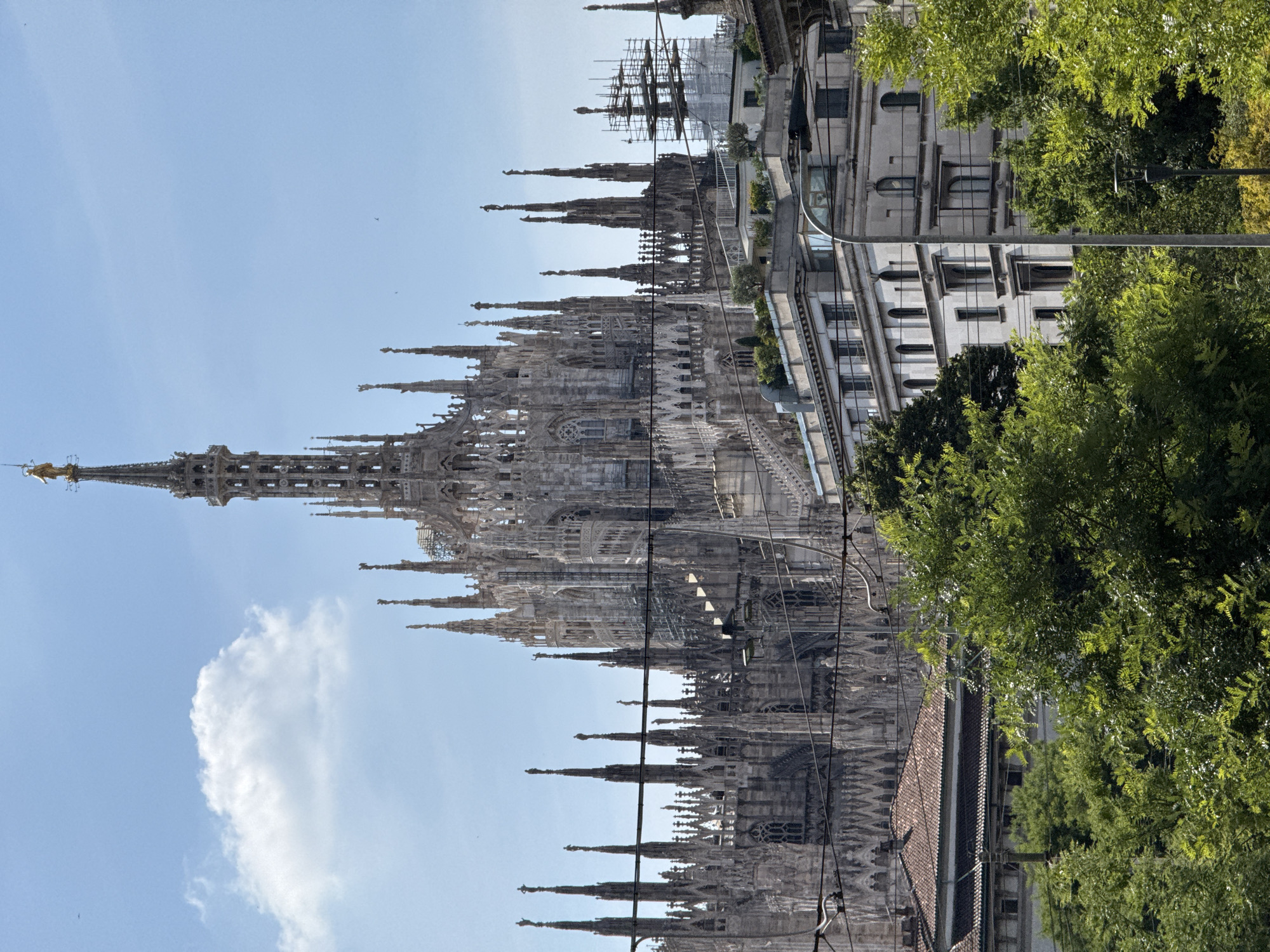 Tourist documents Milan Cathedral and historic city center