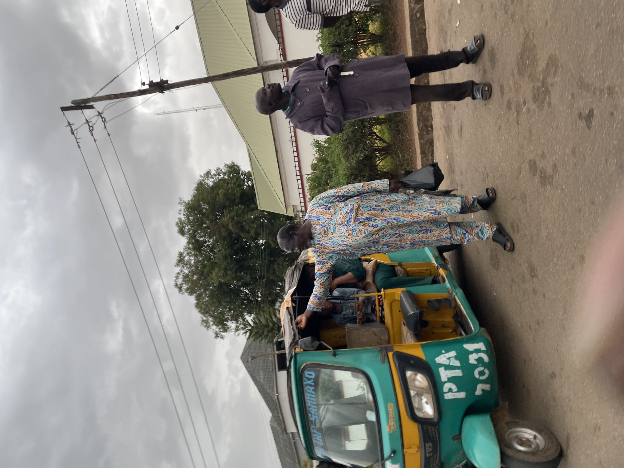 Yellow-green auto rickshaw spotted in Jos, Nigeria
