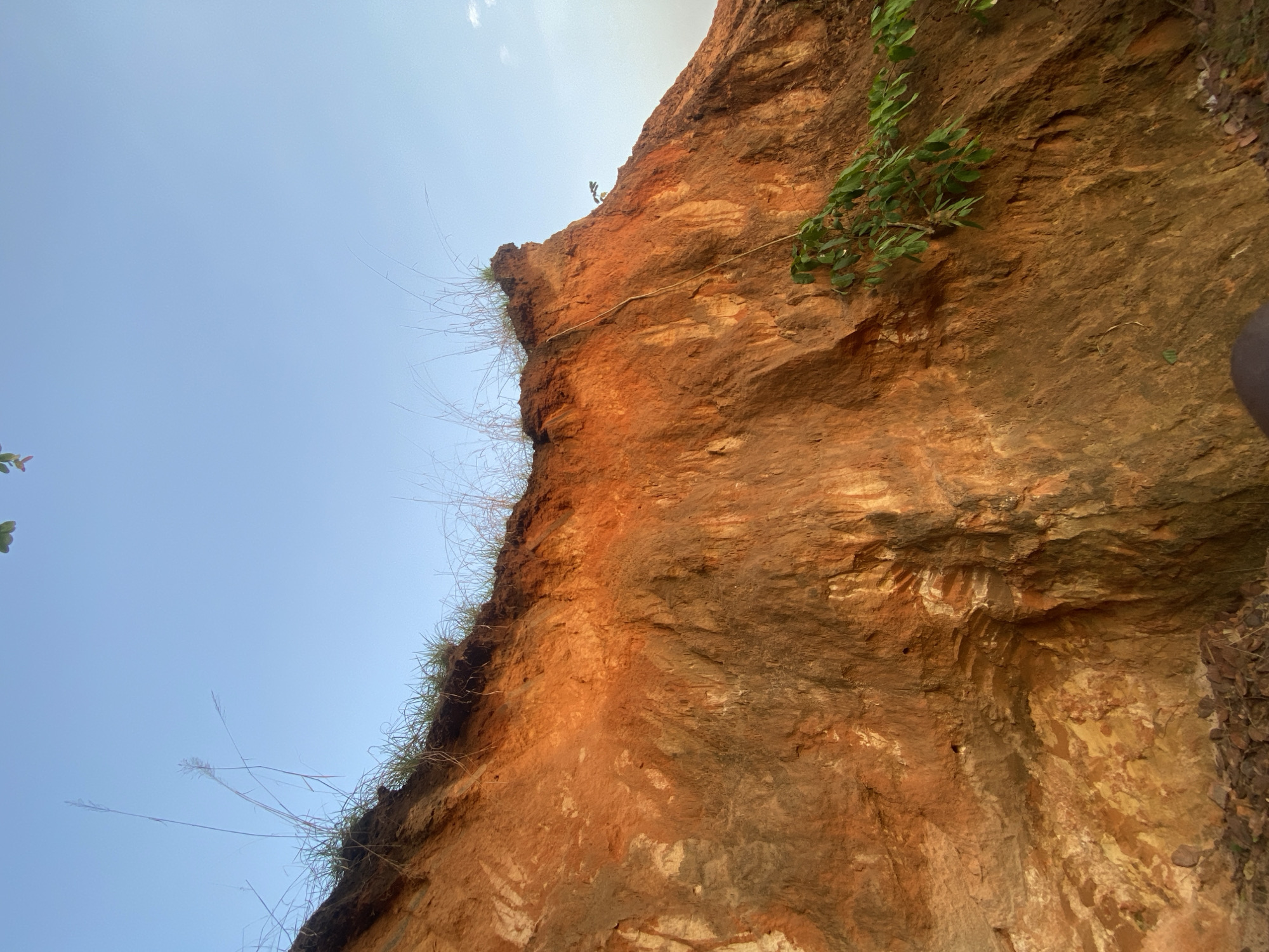 Truck parked perilously near cliff edge in Achara, Nigeria