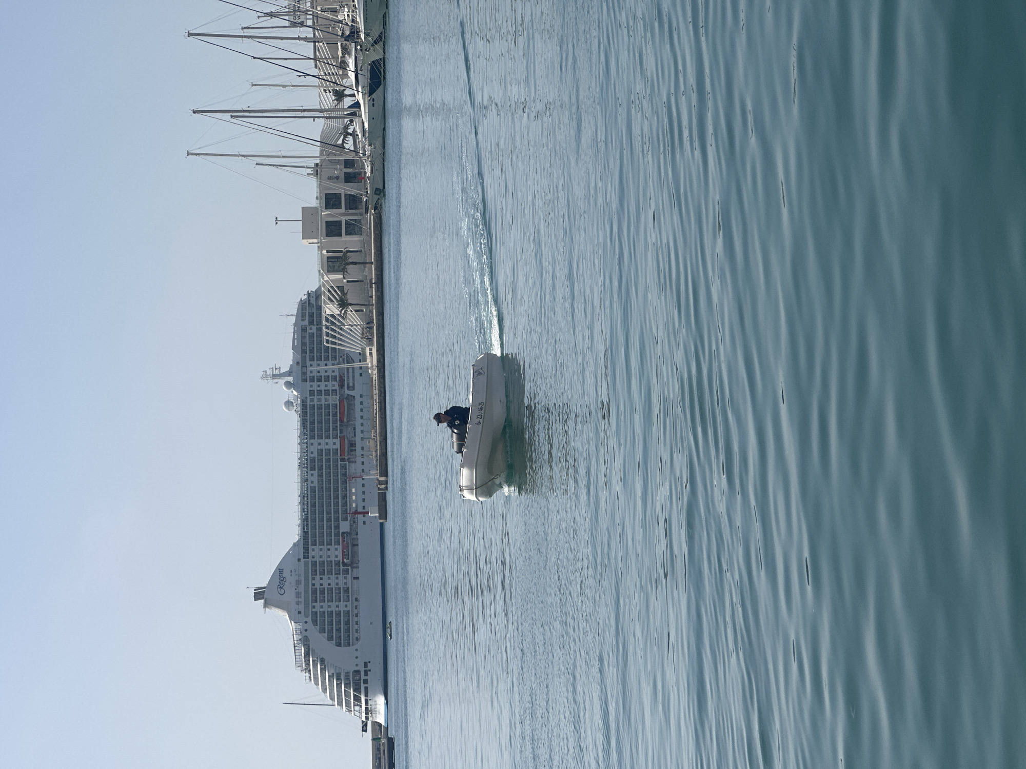Morning maritime activity observed in Alicante marina under clear skies