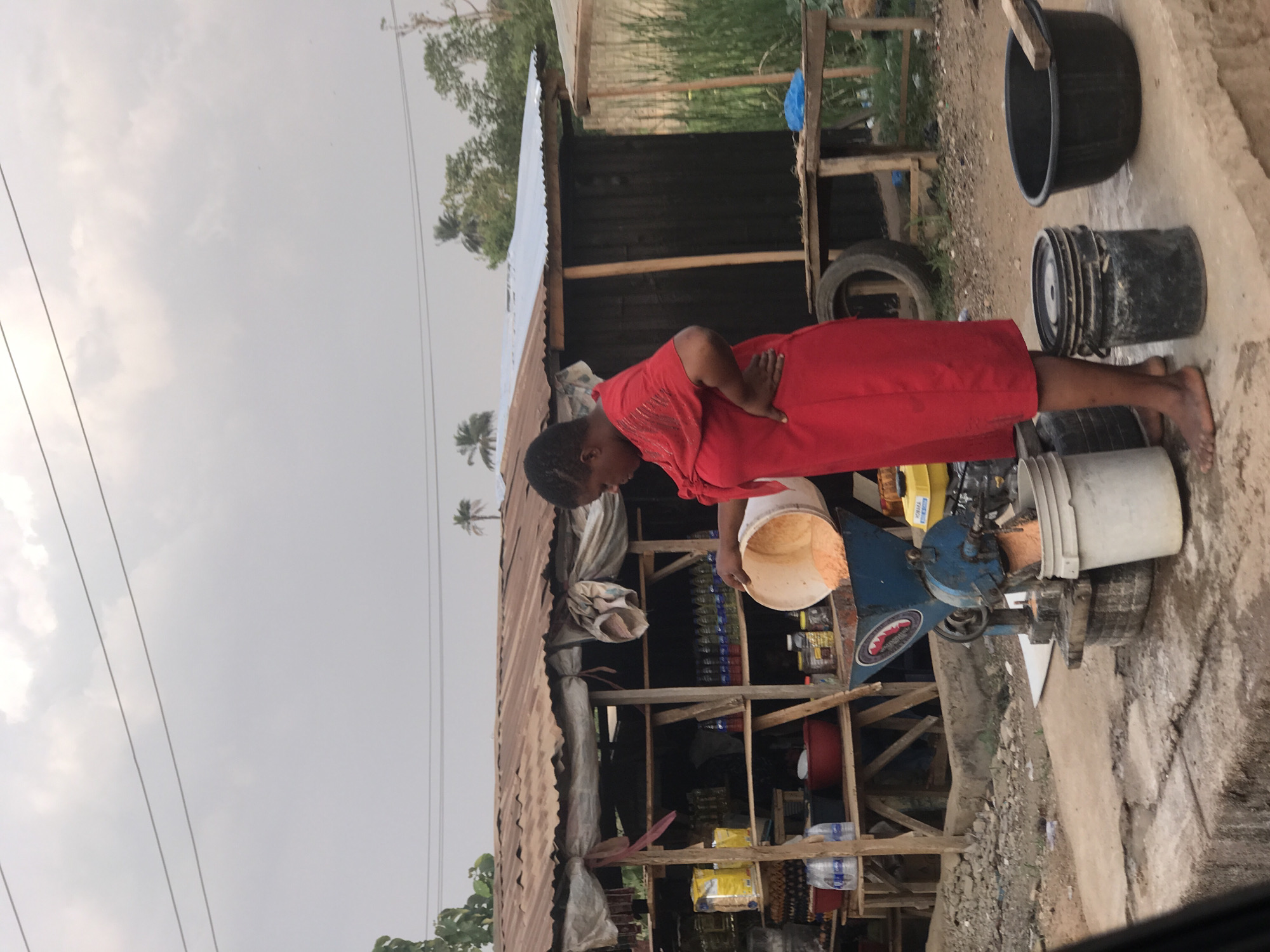 Rural roadside market activity documented by witnesses
