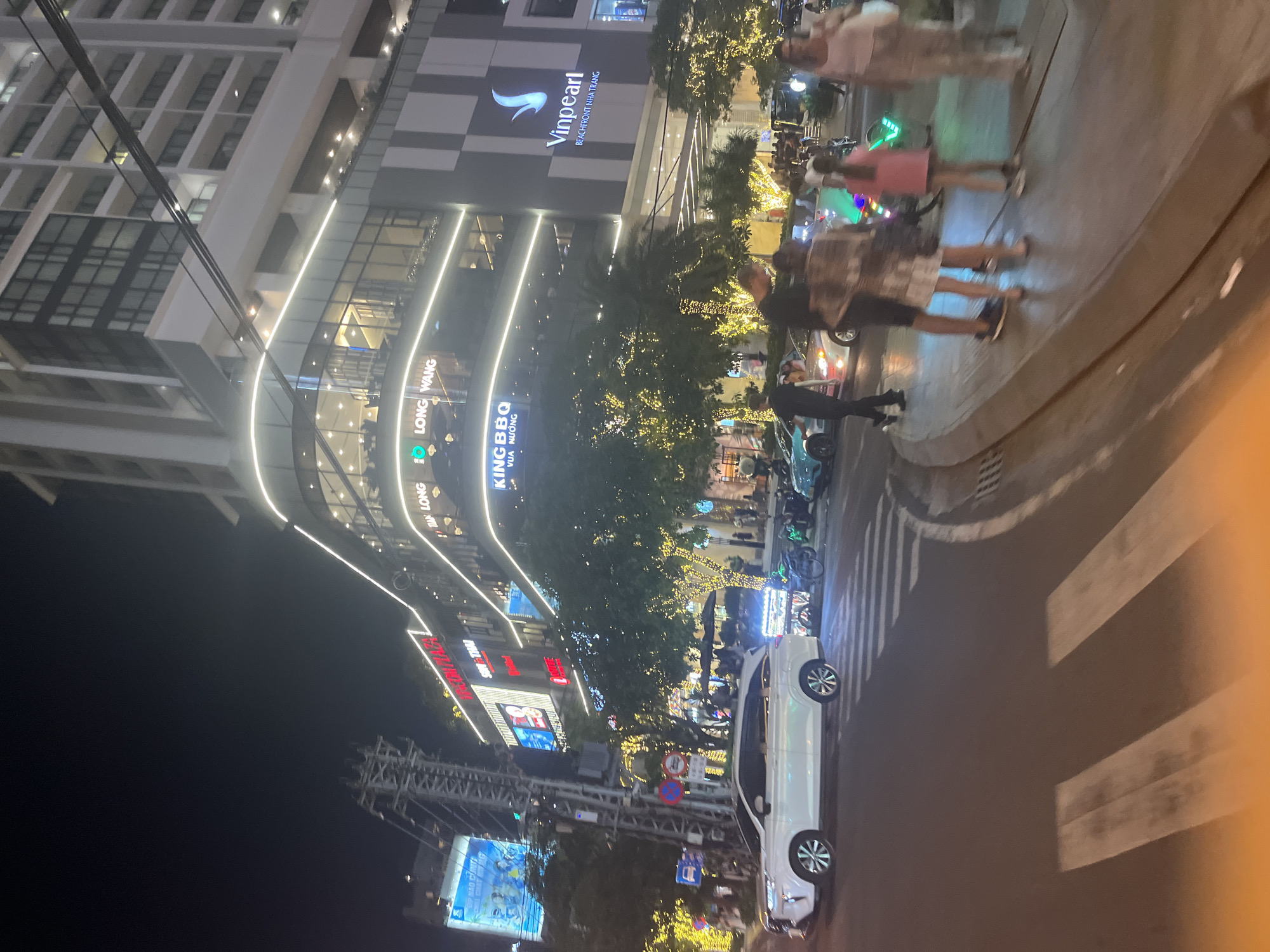 Night streets outside Vinpearl Beachfront, Nha Trang