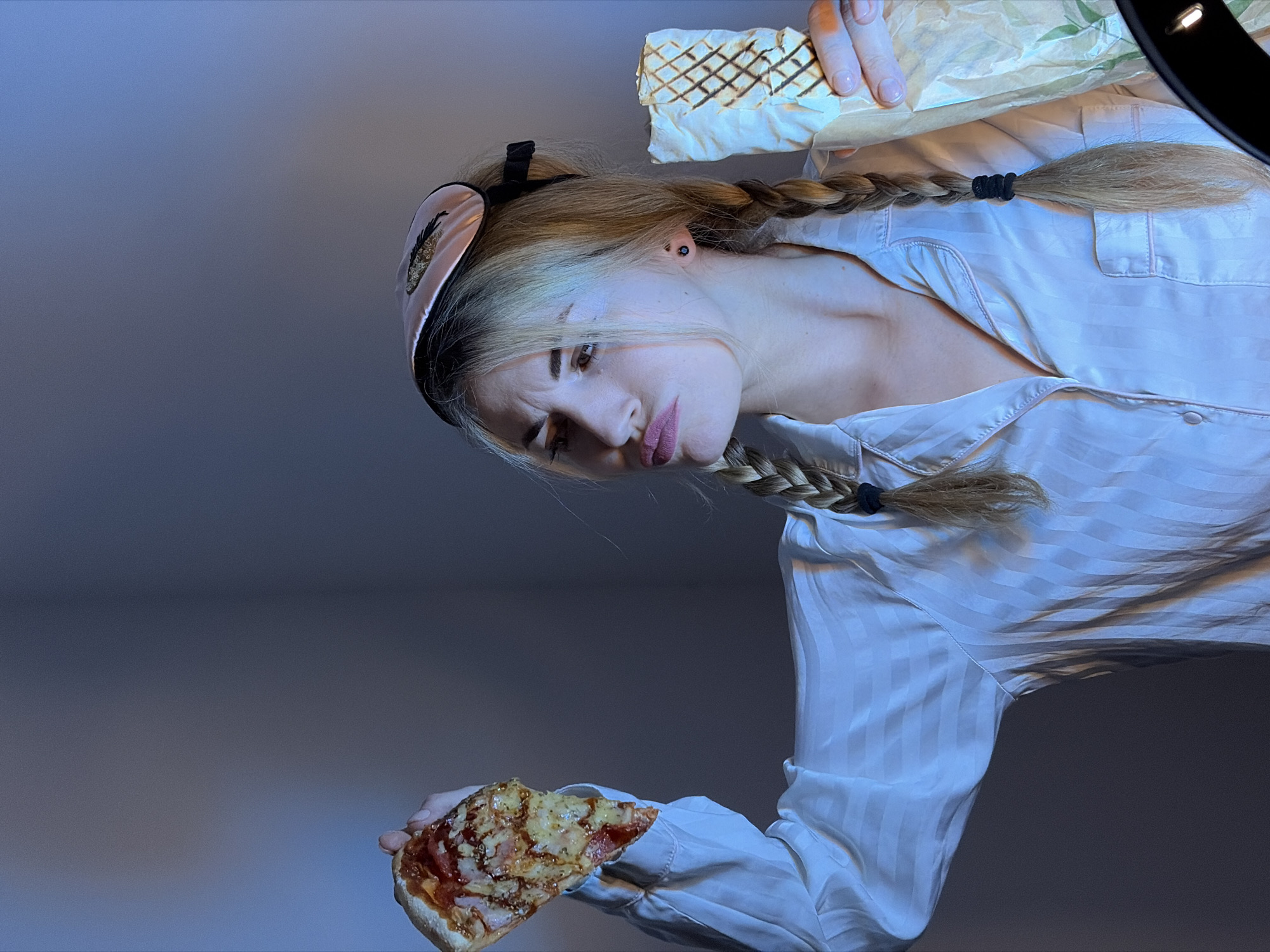 Woman documents late-night food session in Montenegro apartment