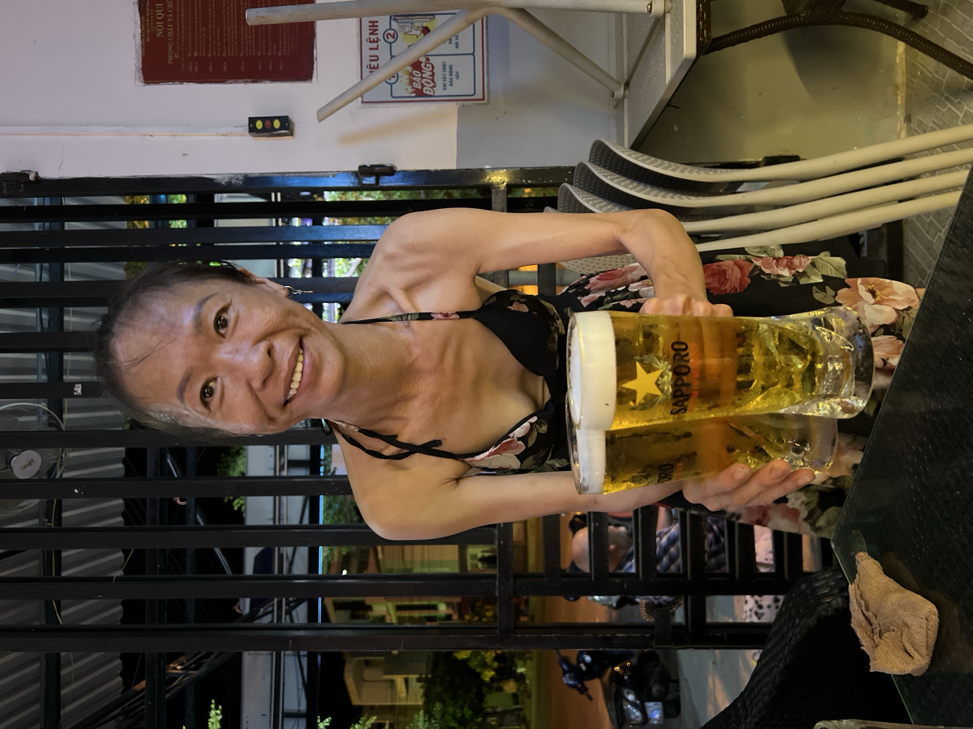 Bar night in Nha Trang: pool, beers, and a Dalmatian