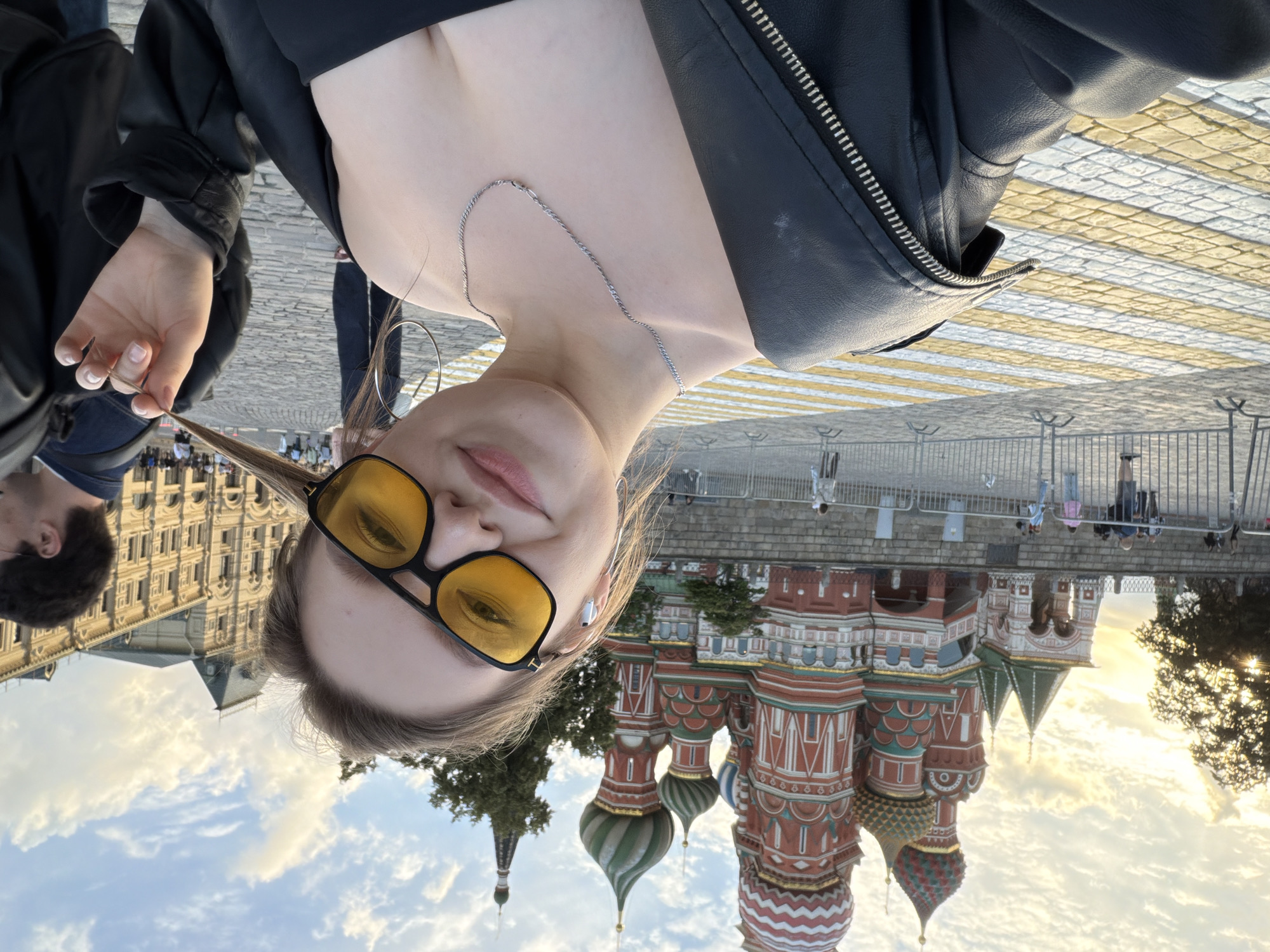 Selfies near St. Basil's Cathedral, Red Square, Moscow