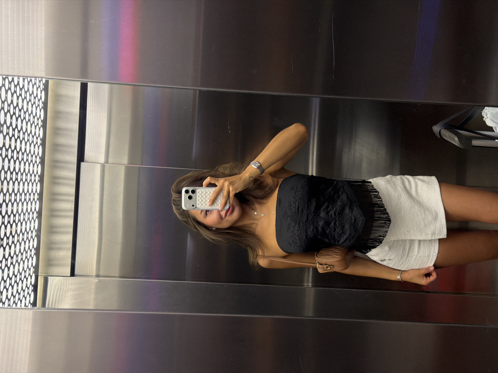 Elevator selfies and Sochi skyline on a summer morning
