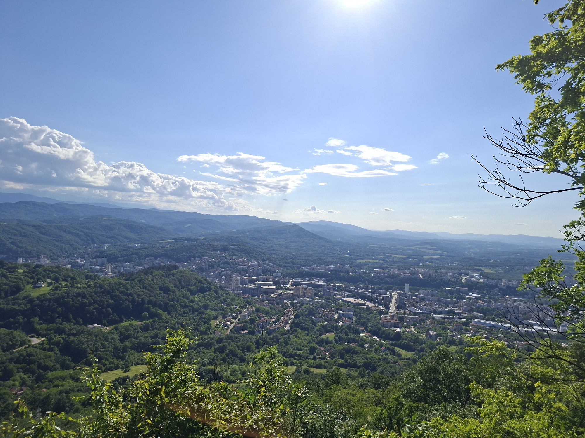 Sunny afternoon views captured in Gabrovo, Bulgaria valley