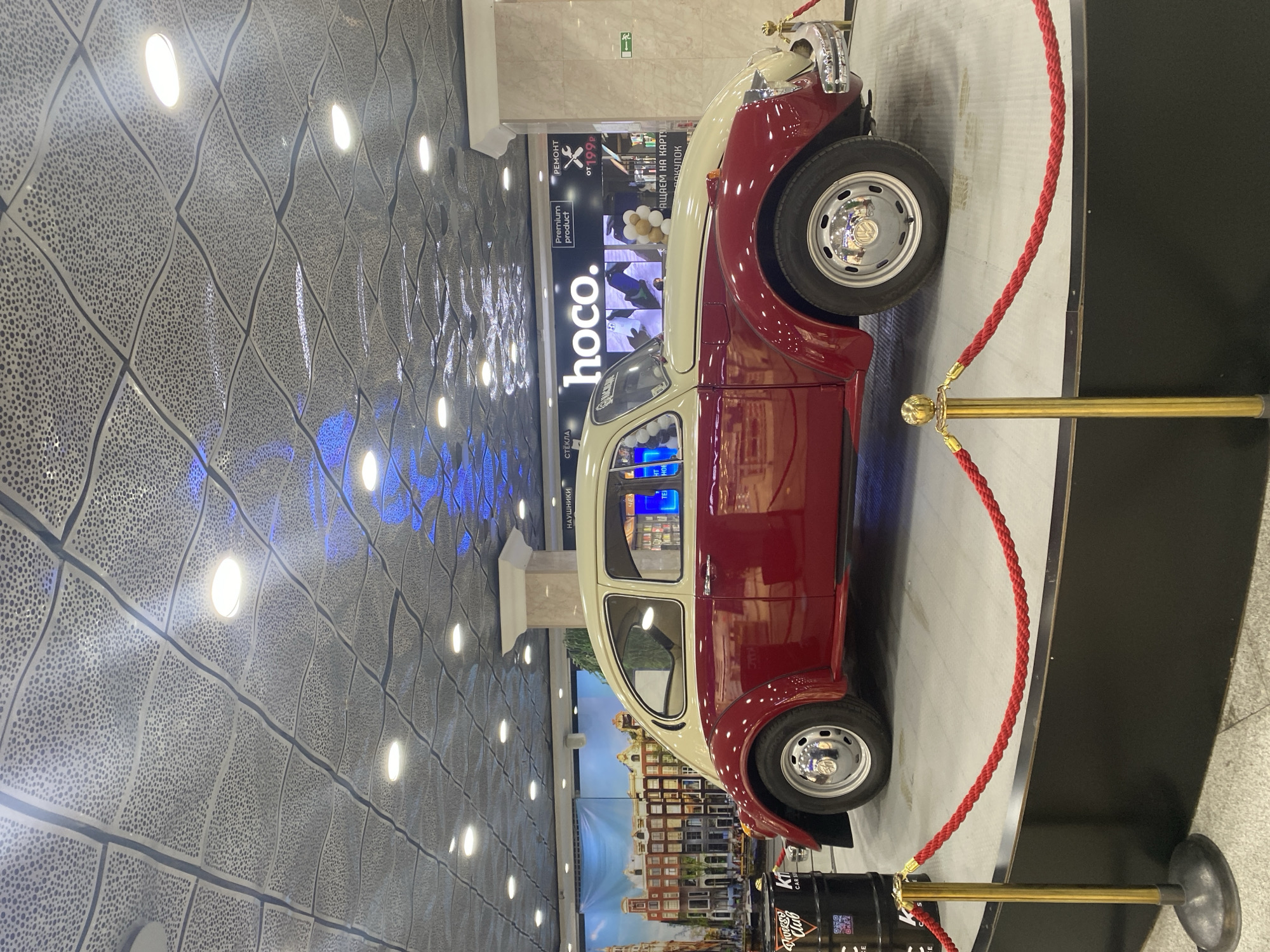 Vintage Beetle on display at Yekaterinburg shopping mall