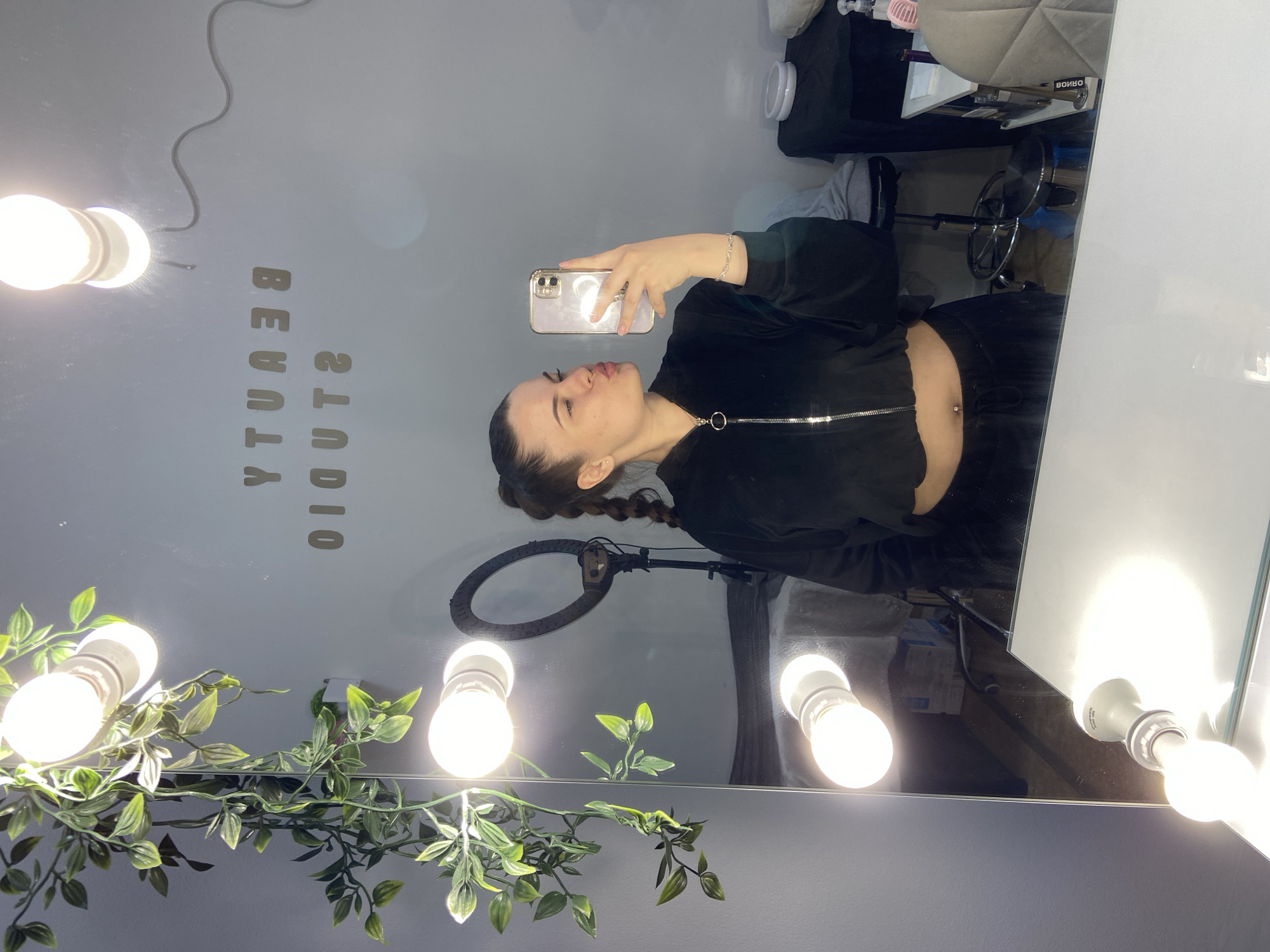 Selfie session at a Poltava beauty studio, July 2026