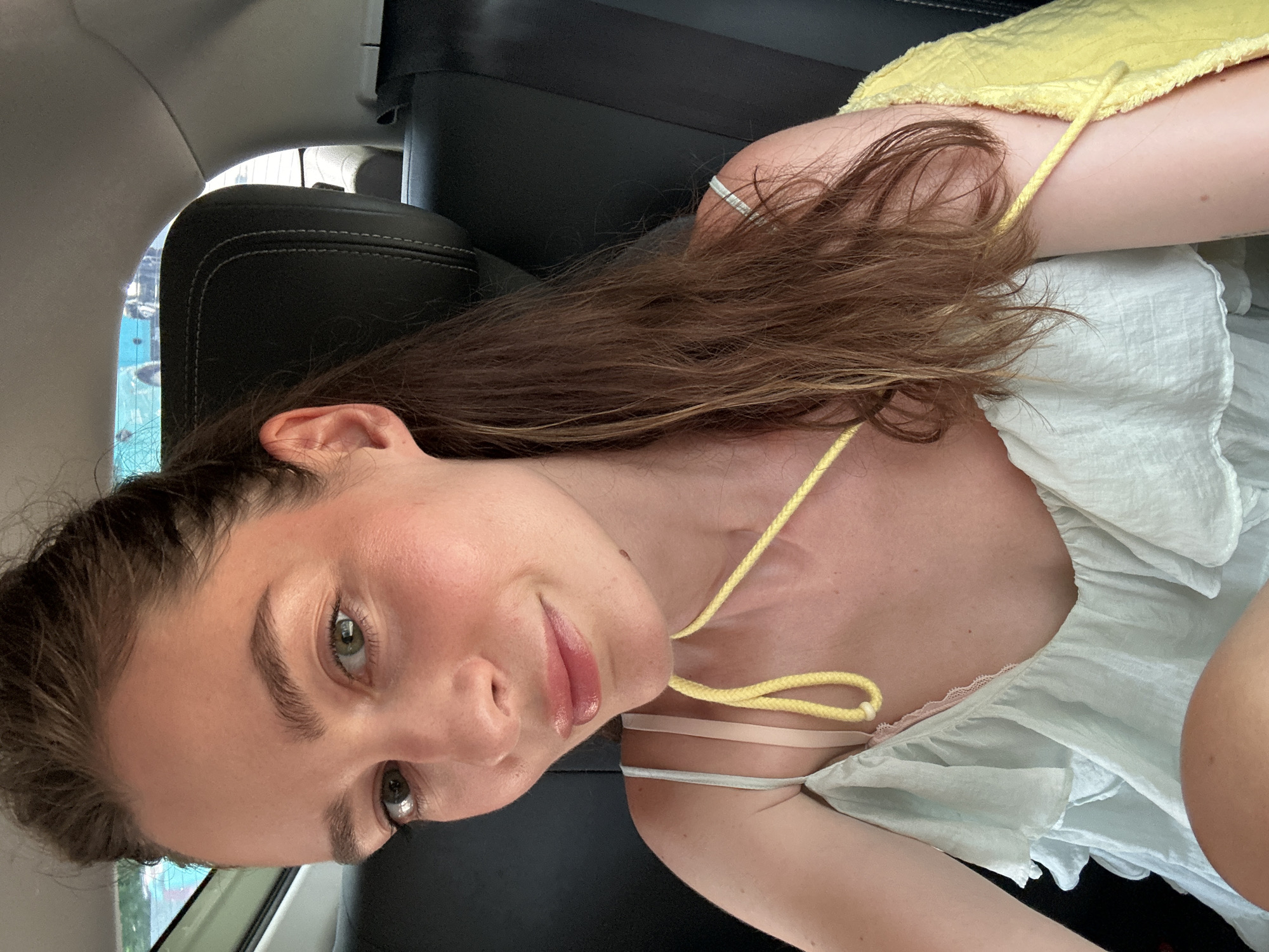 Woman photographed in vehicle in Choeng Thale, Thailand