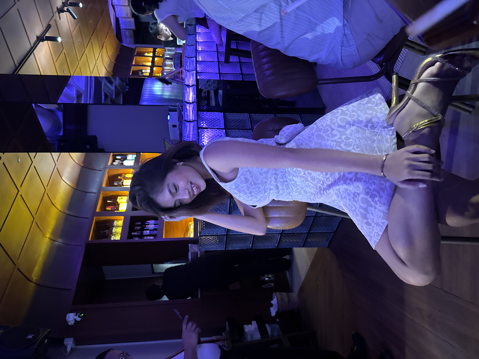 Evening out at a Davao City bar, flowers and all