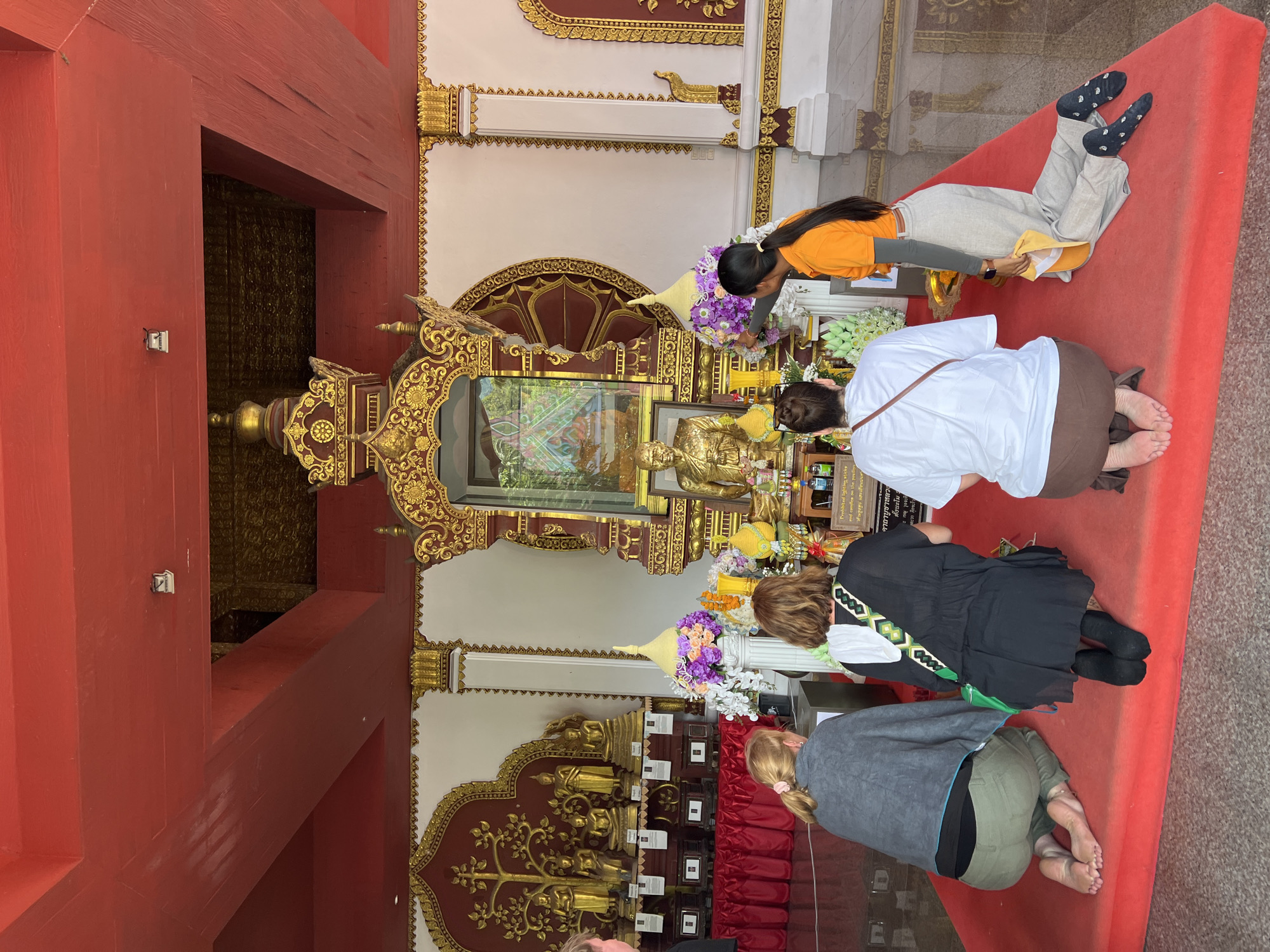 Buddhist temple blessing ceremony in Baan Hua Thanon