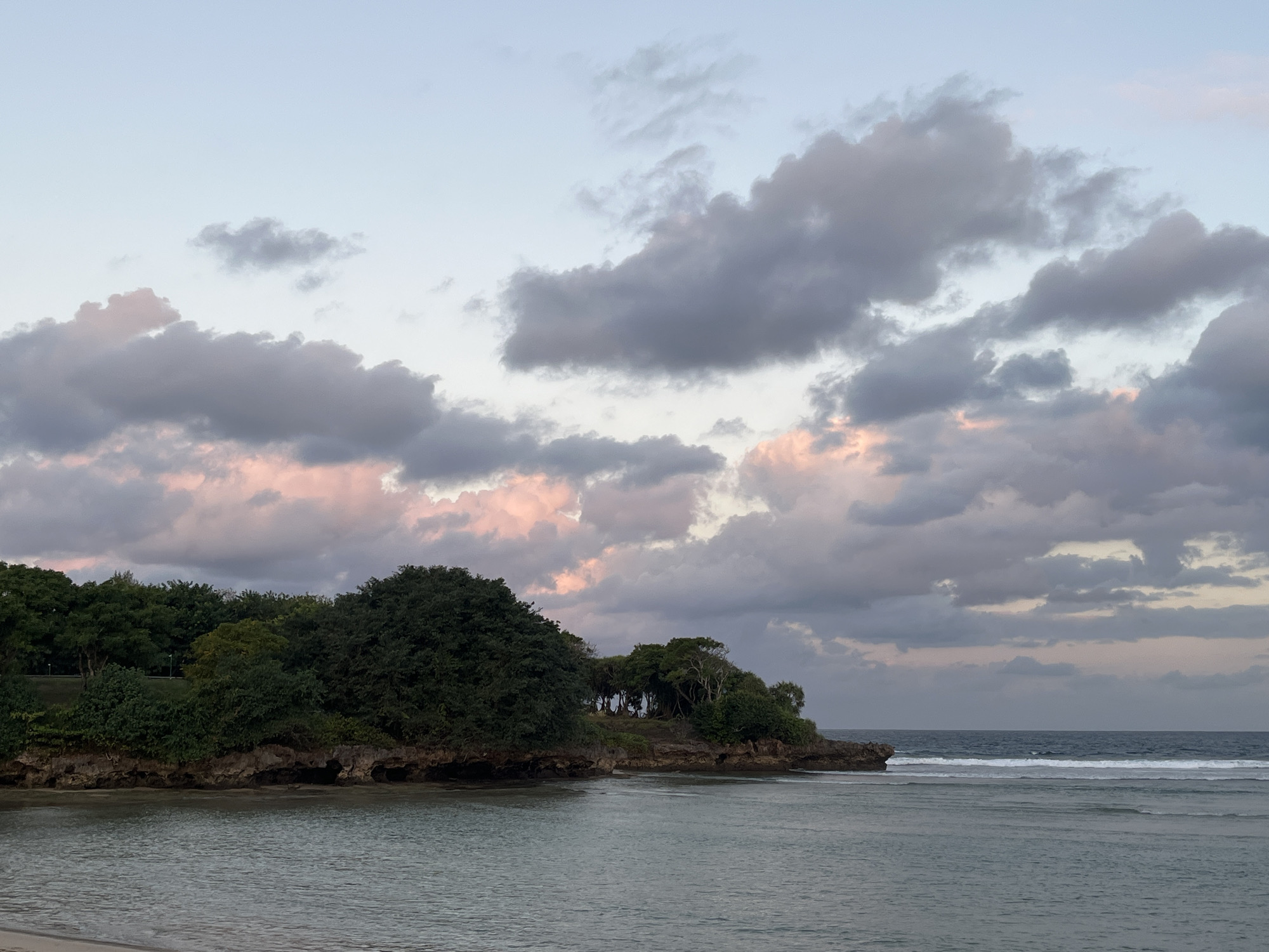 Morning beach scenes captured in Kuta Selatan, Indonesia