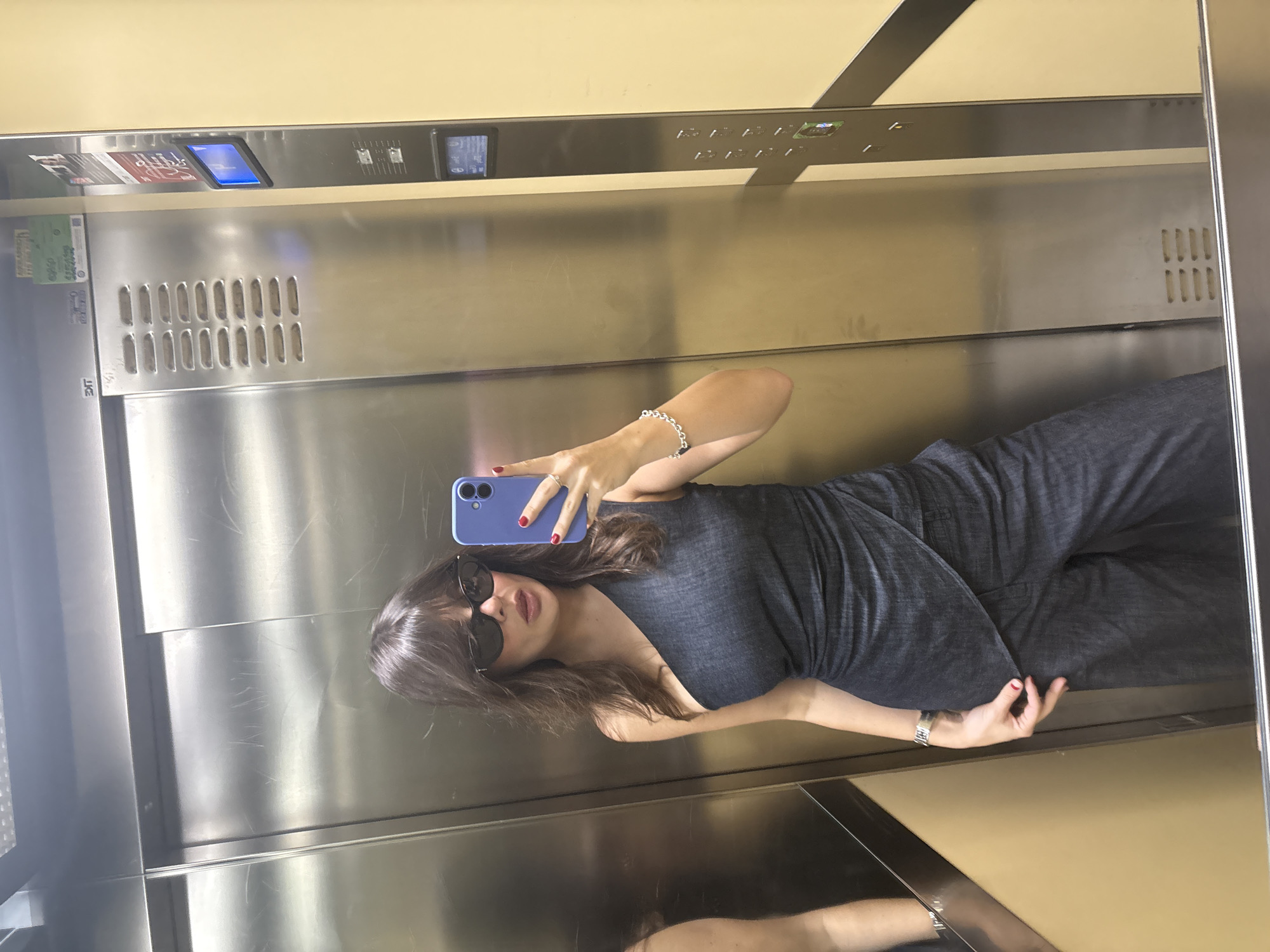 Tourist captures selfies in Santiago de Compostela elevator, home