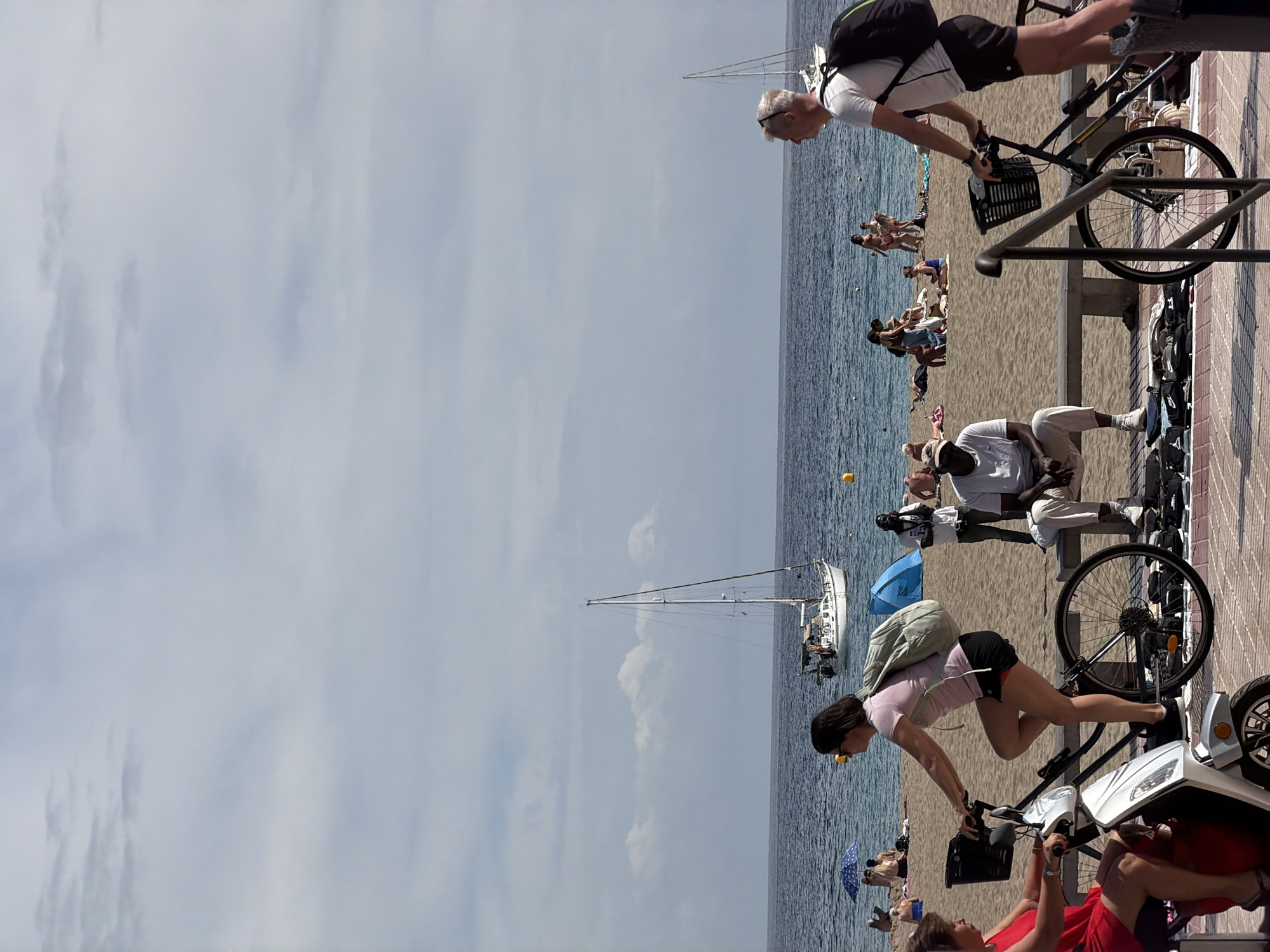 Sunny afternoon documented at Los Cristianos beach, Spain