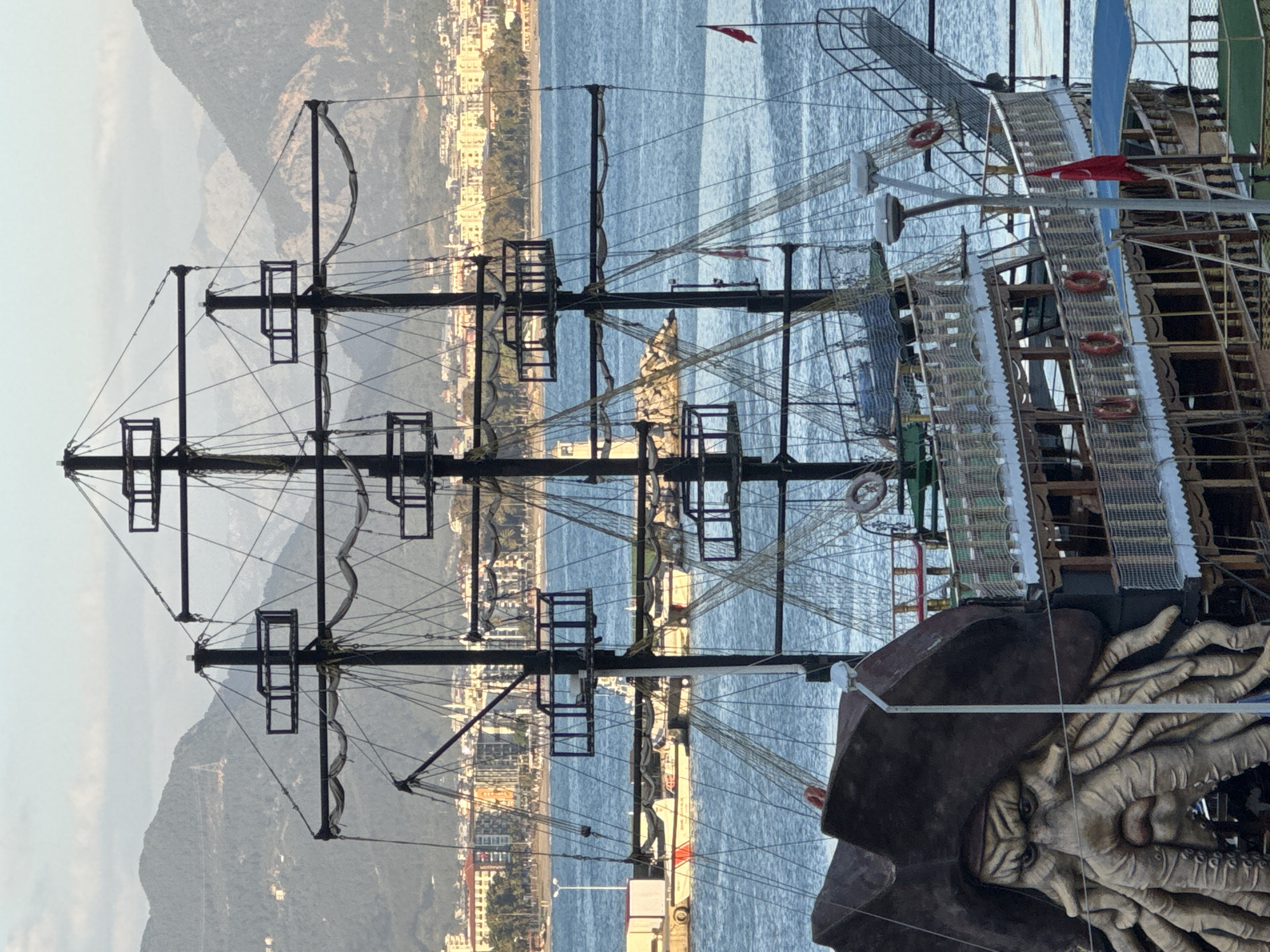 Tourist captures scenic moments around Alanya harbor and cityscape