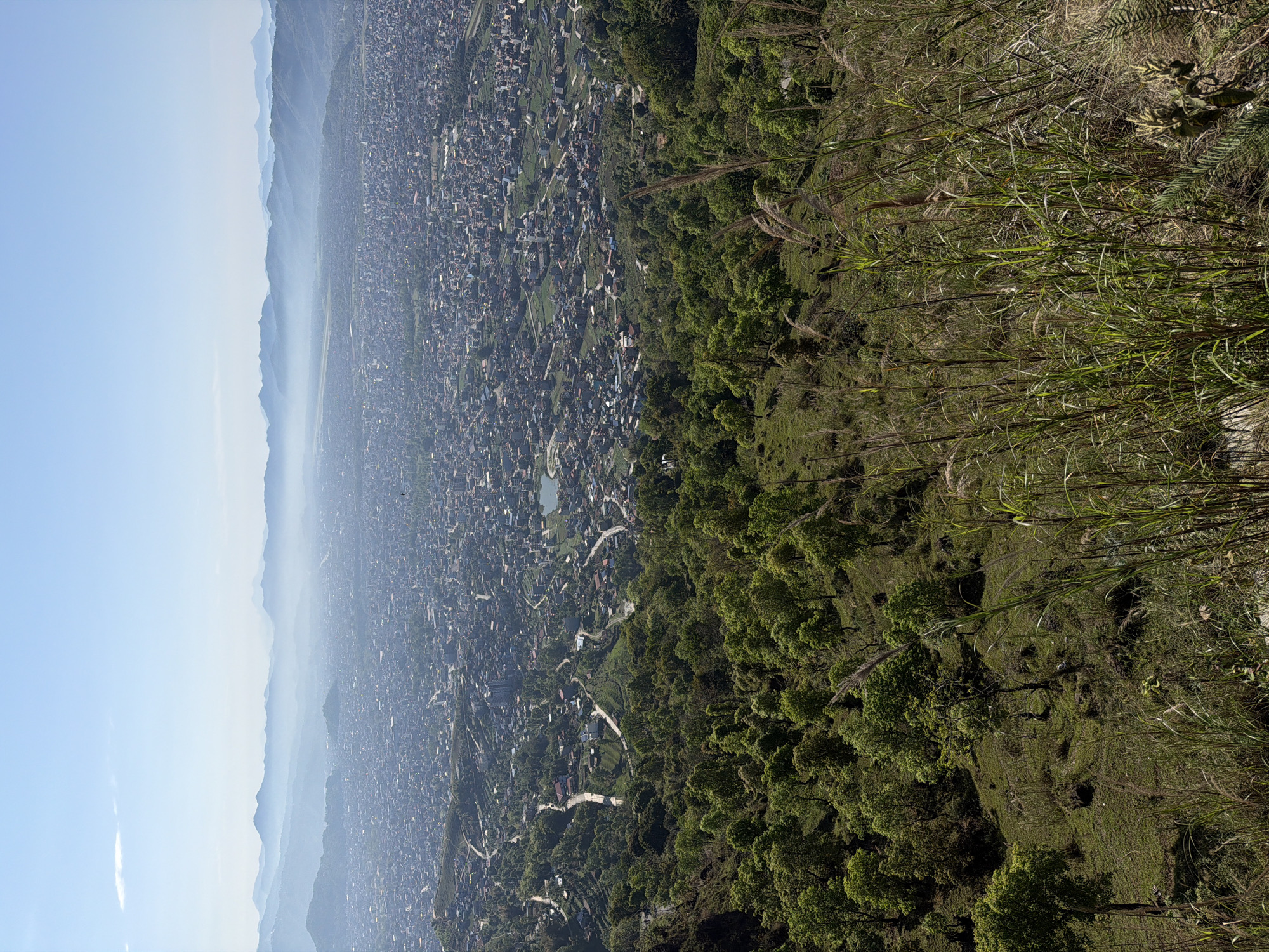 Early morning landscape view captured over Pokhara, Nepal