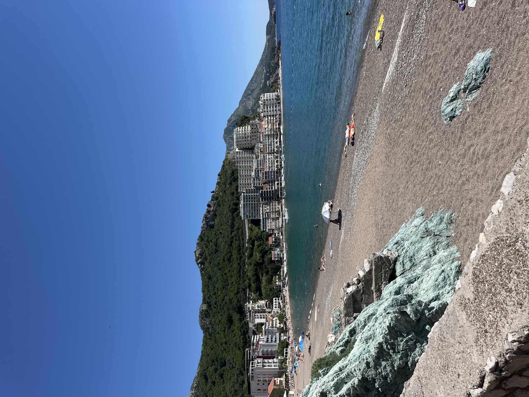 Quiet afternoon captured at Montenegro's Rafailovići seaside resort