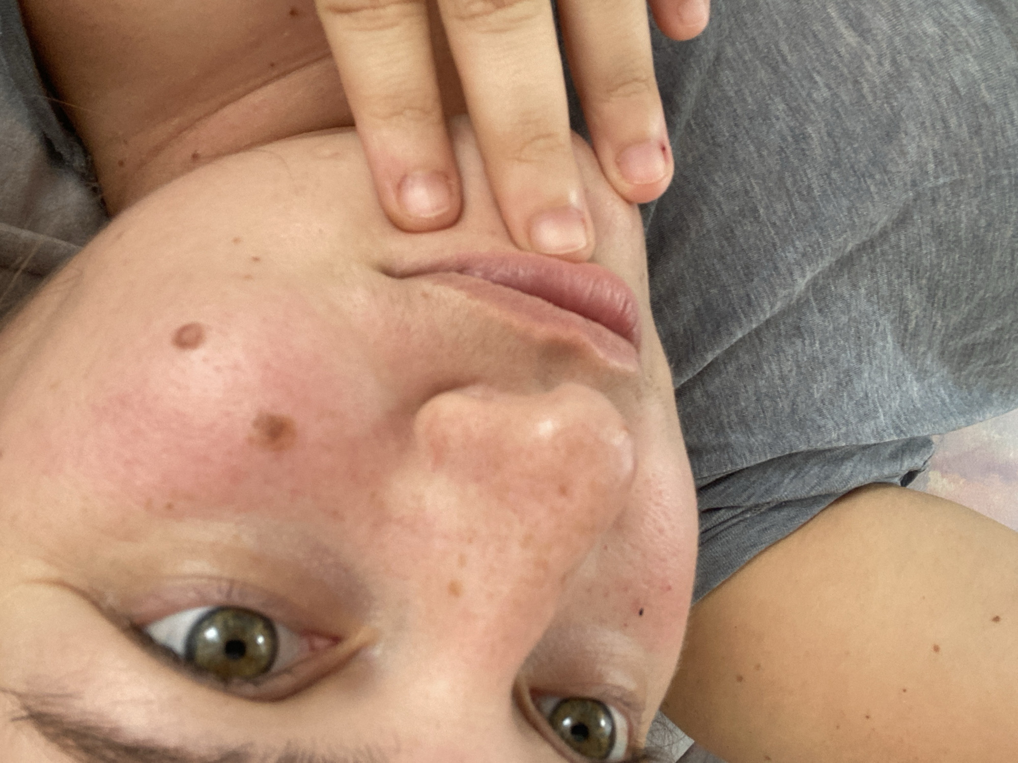 Close-up lying-down selfie from Perm, Russia