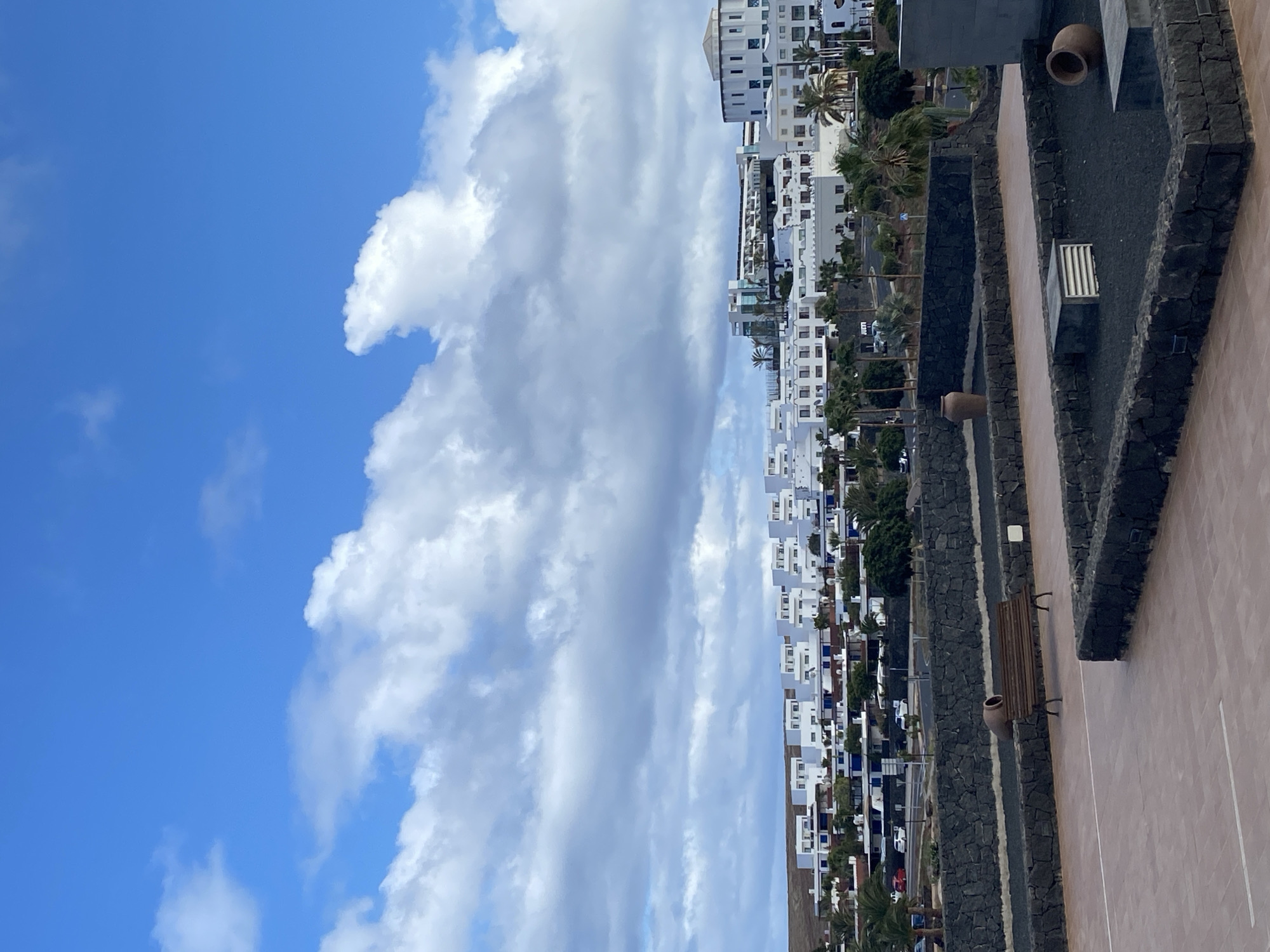 White buildings and modern architecture observed in Yaiza, Spain