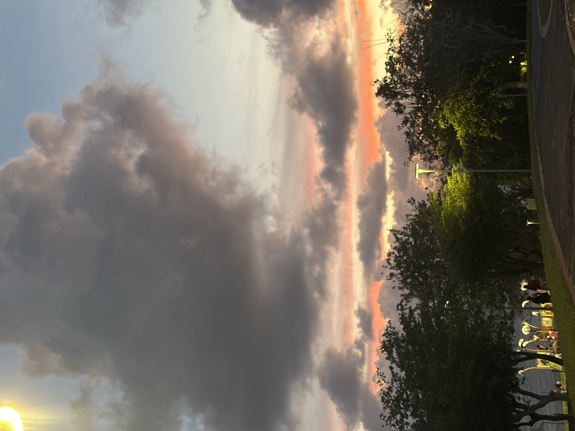 Storm clouds photographed at dusk in Le Gosier, France