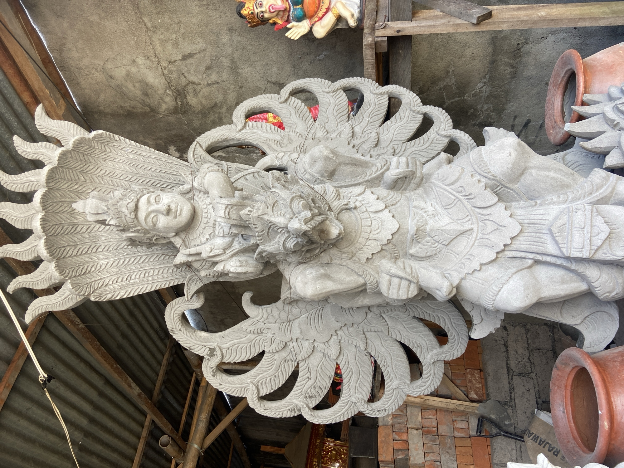 Traditional Balinese stone statues documented in Buleleng, Indonesia