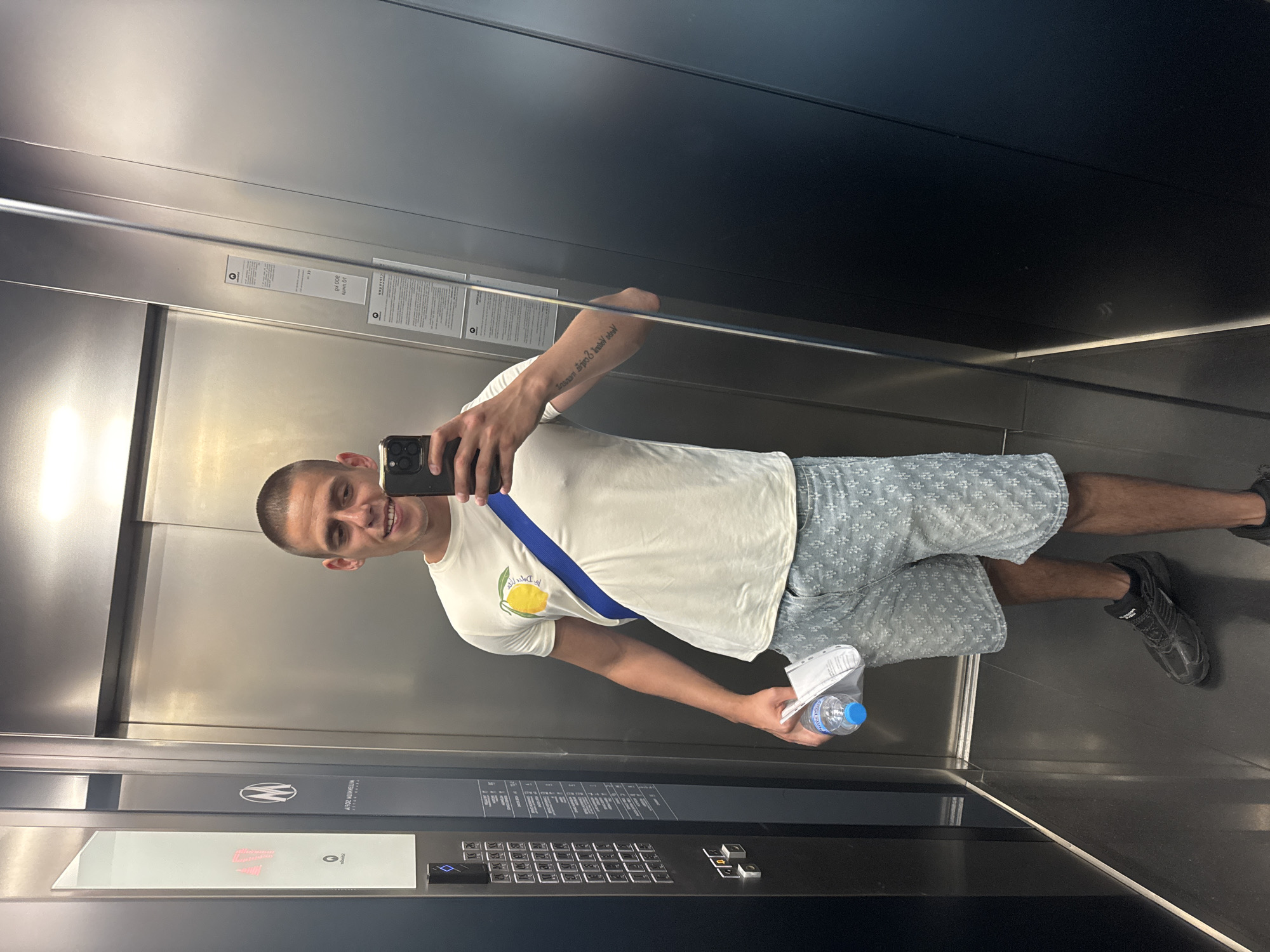 Man Takes Elevator Selfie in Sofia