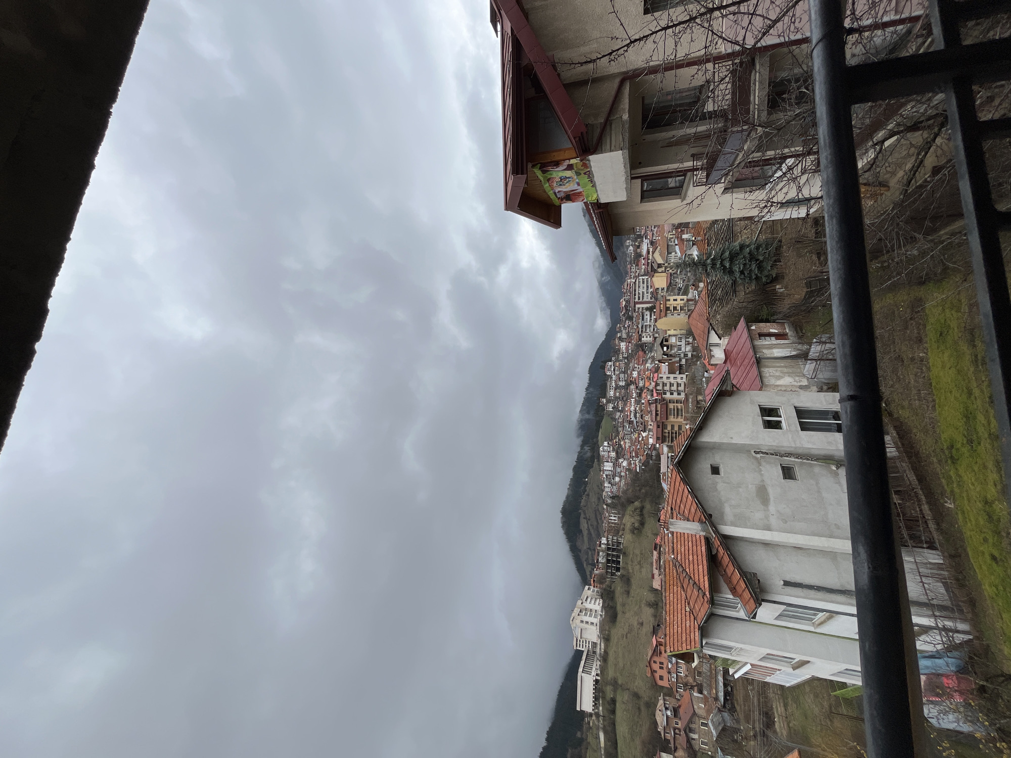 Overcast morning view captured of Bulgarian mountain town Chepelare