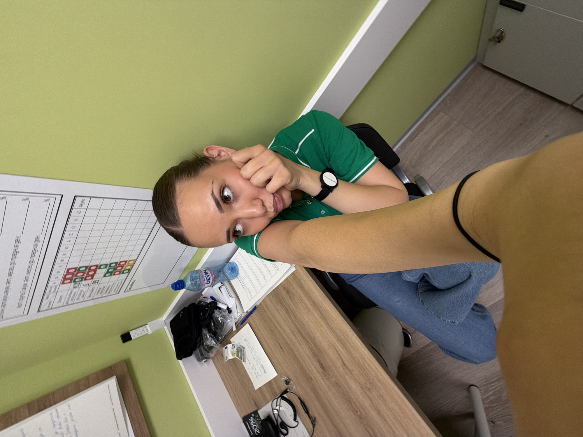 Indoor moments captured in Sofia: woman, eye detail, kitchen