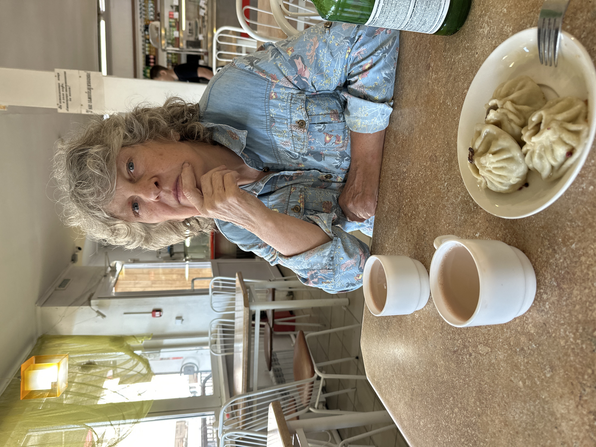 Dumplings and milk tea at a Gorno-Altaysk café