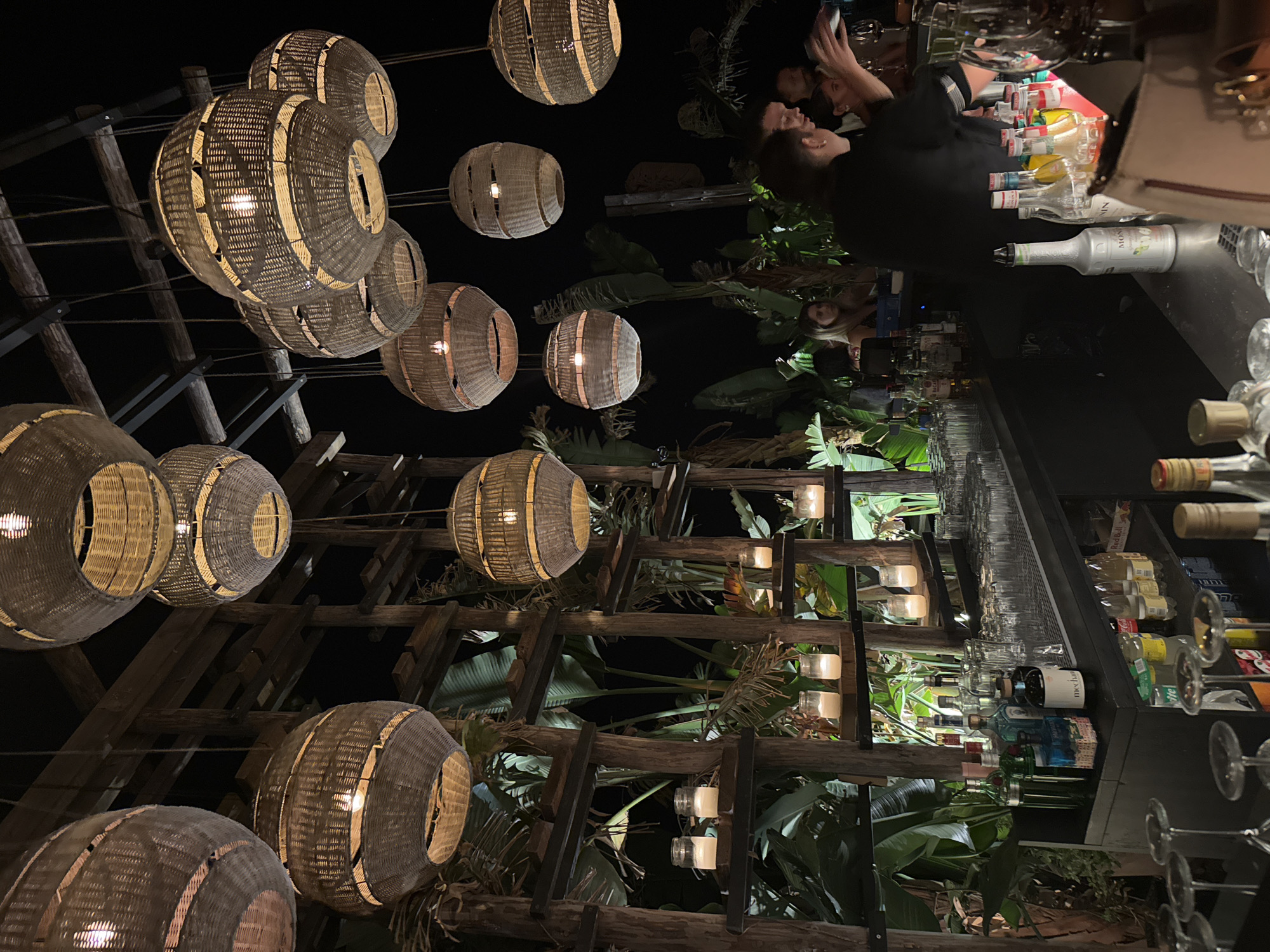 Nightlife in Rhodes: bars and outdoor dining on a summer evening