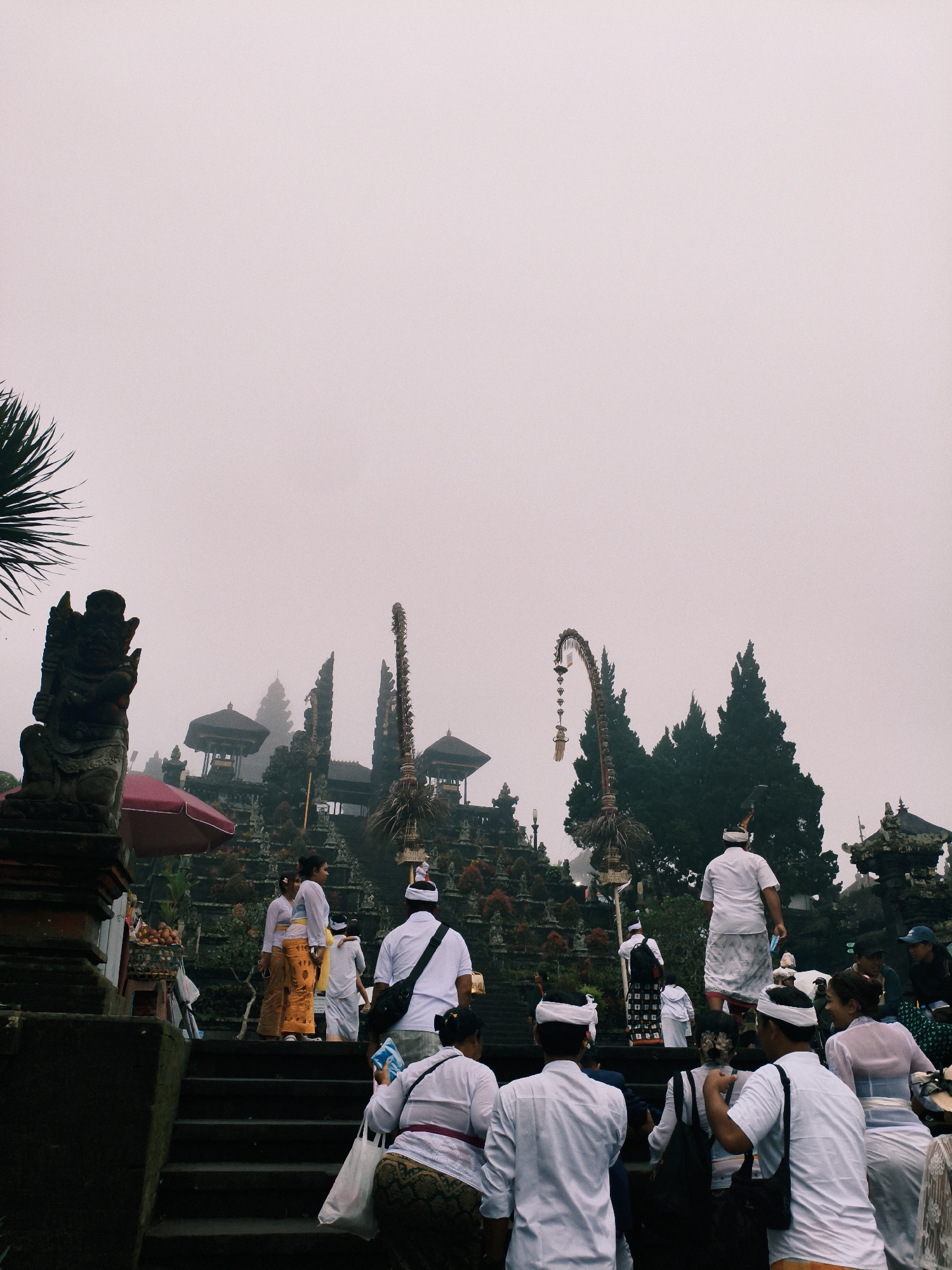 Morning temple visit documented at Pura Penataran Agung Lempuyang