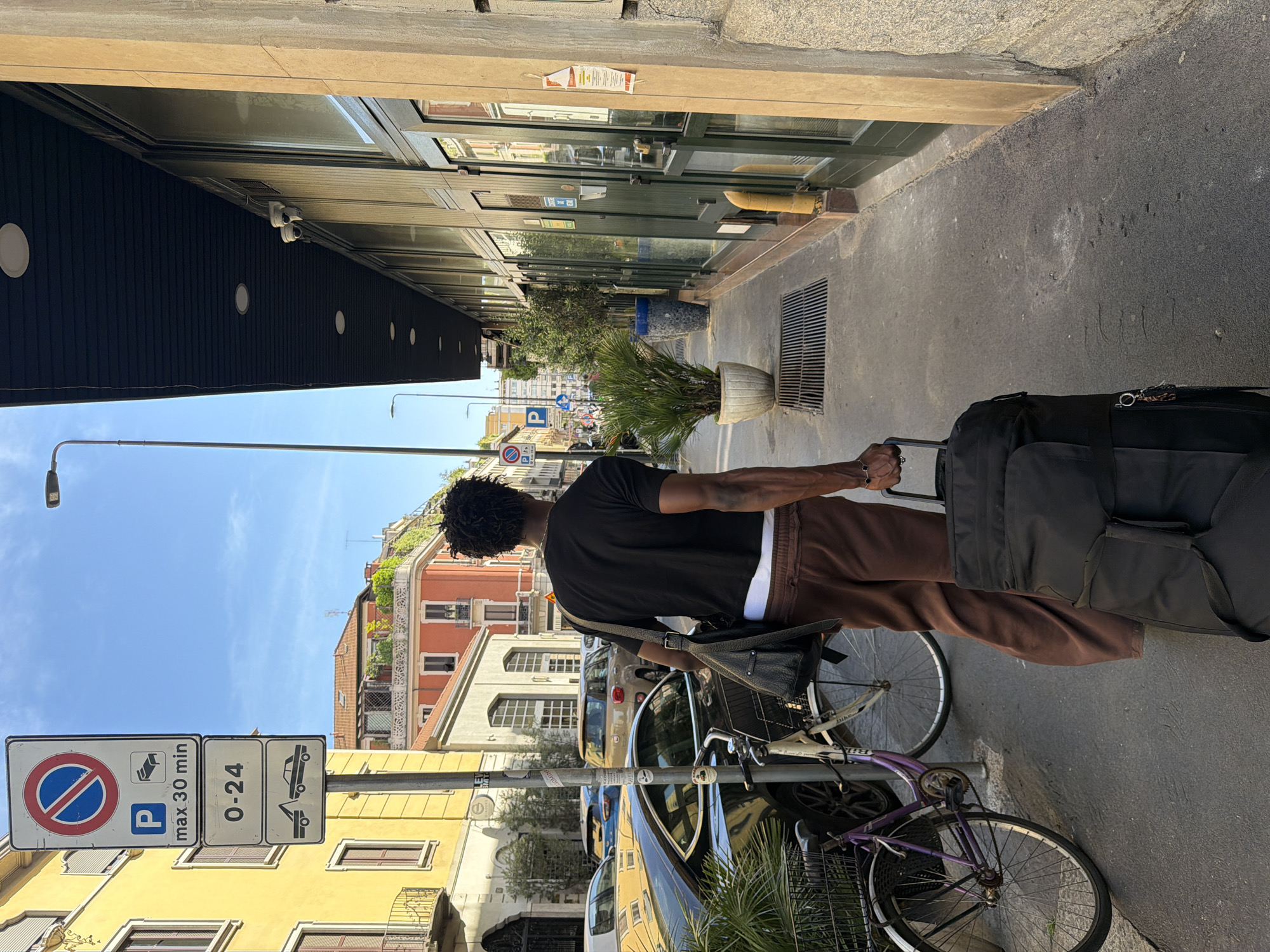 Travel activity near Milano Centrale station in Milan