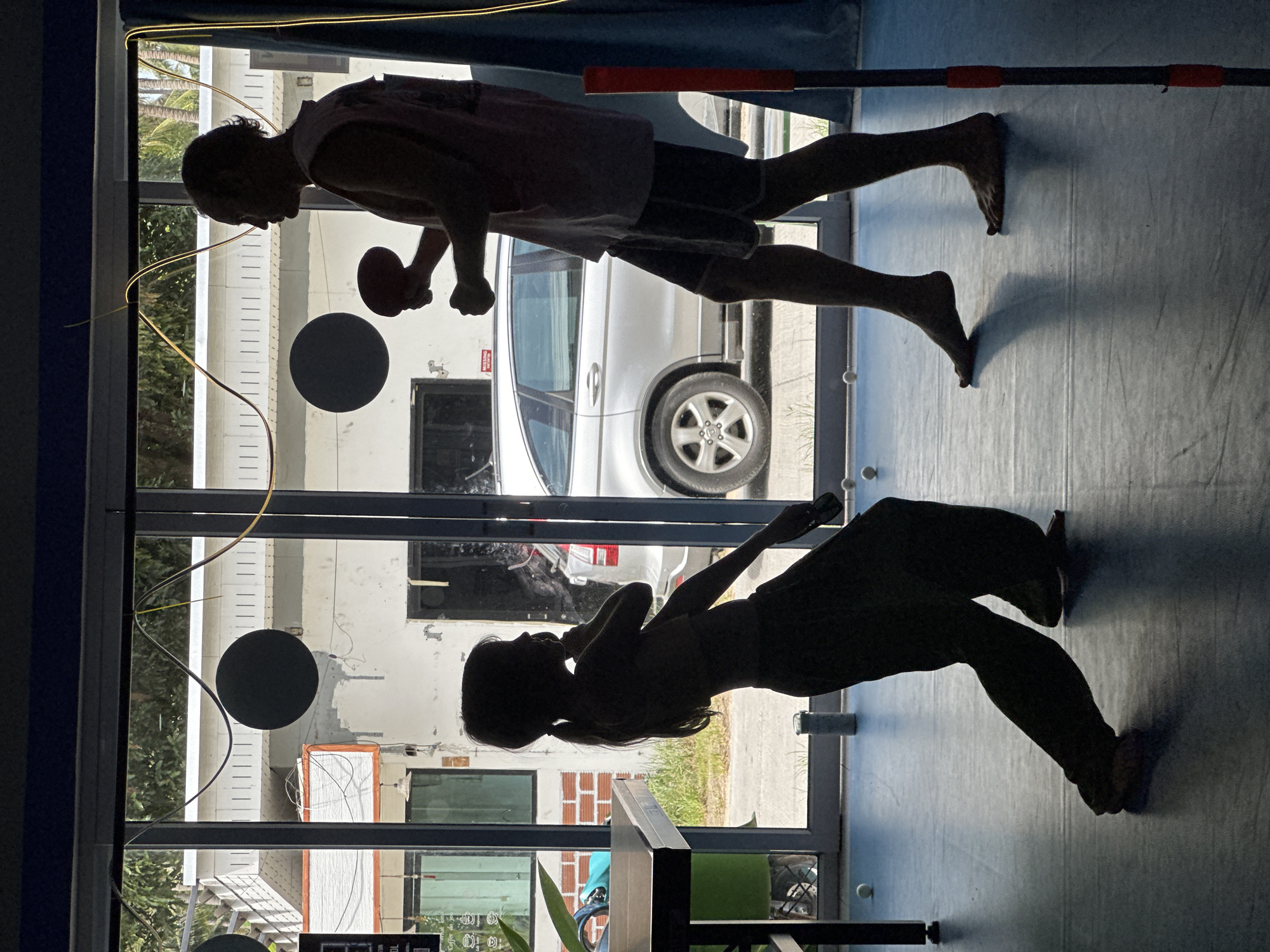 Ping pong lesson captured at Thailand recreation center
