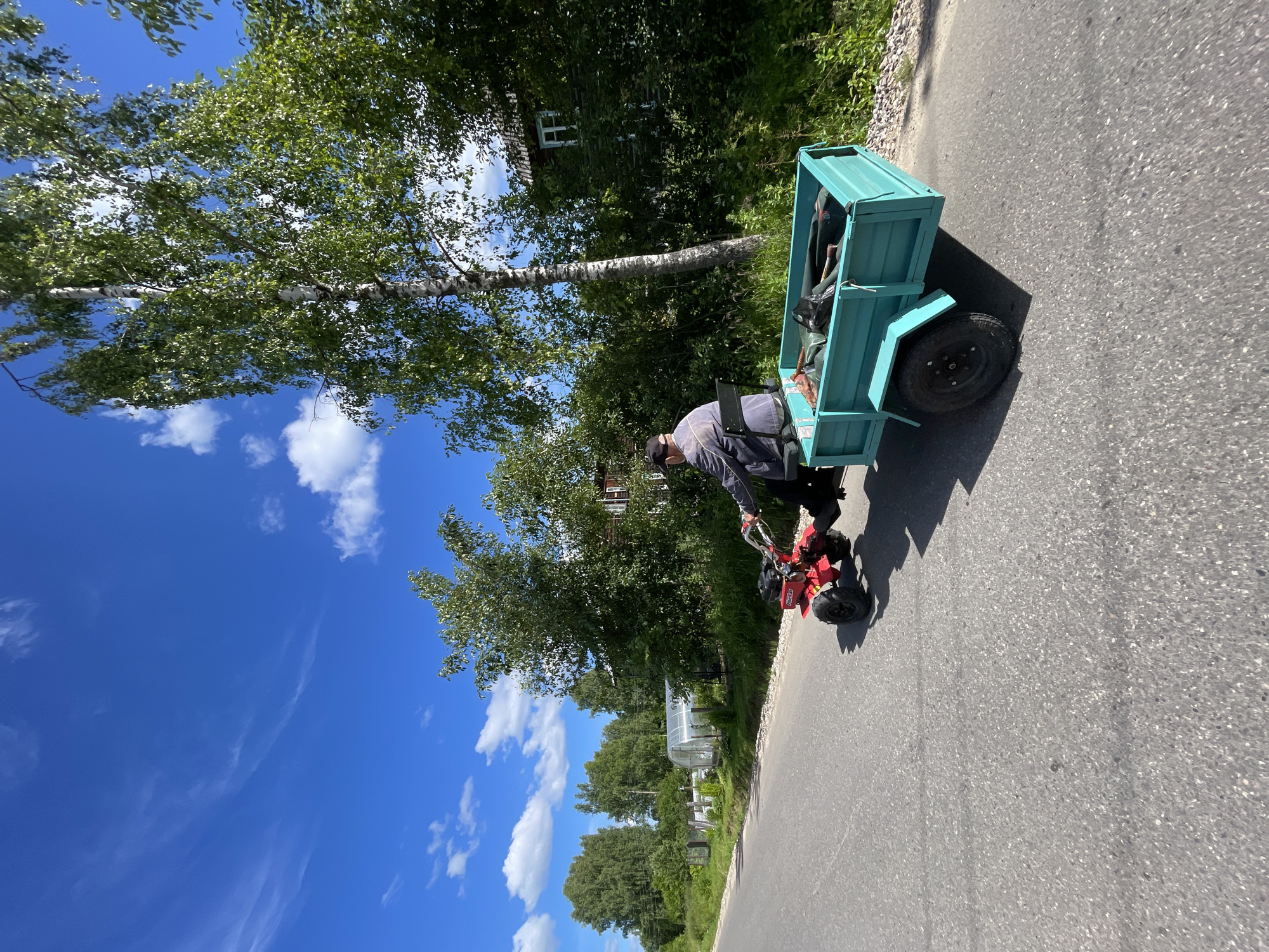 Everyday life in Zarechny, Russia on a summer morning