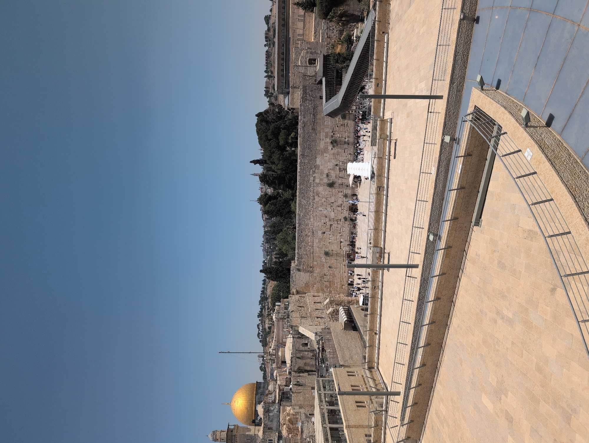 Western Wall plaza on a clear Jerusalem morning