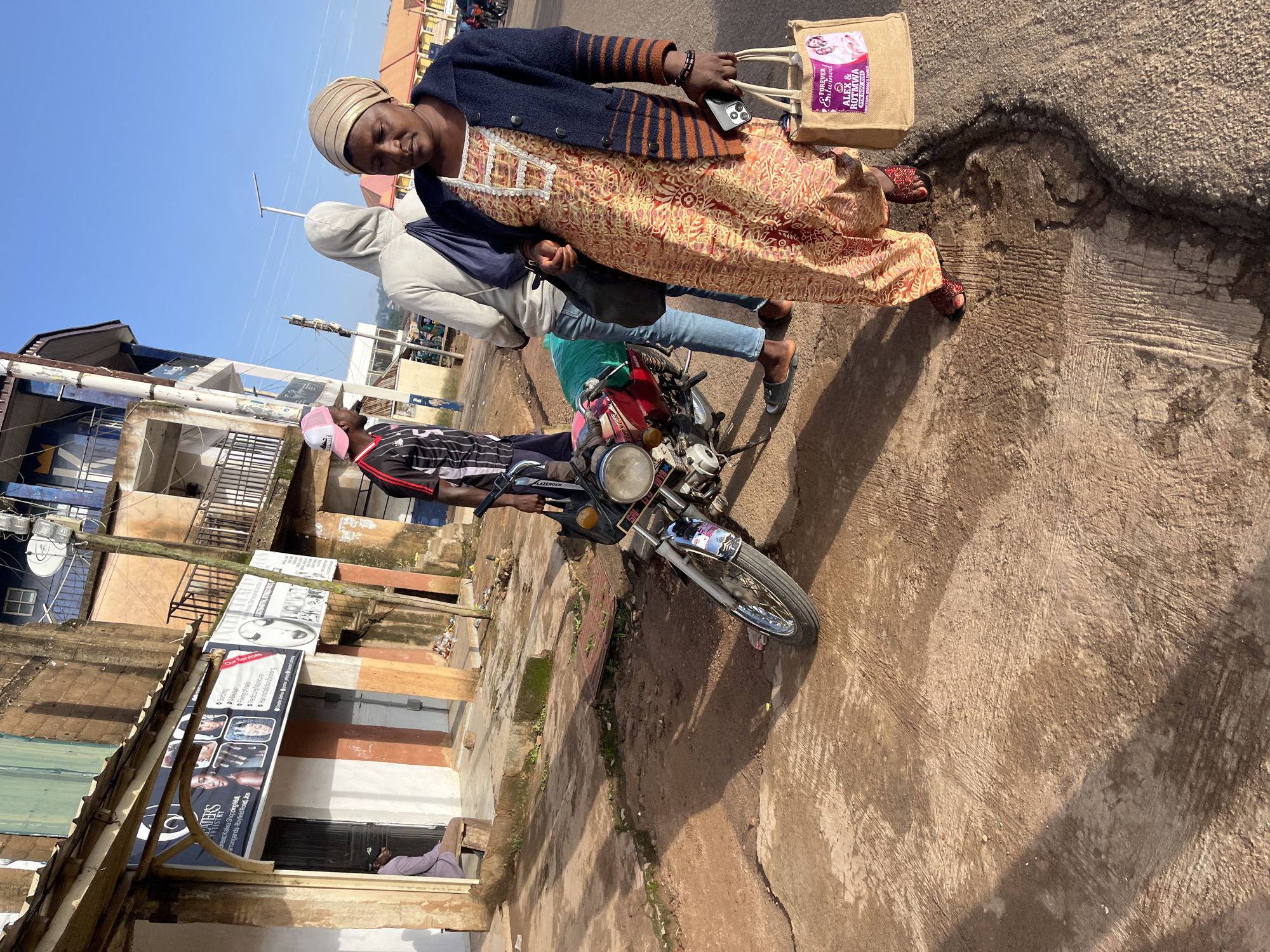 Morning street life in Gura Top, Nigeria