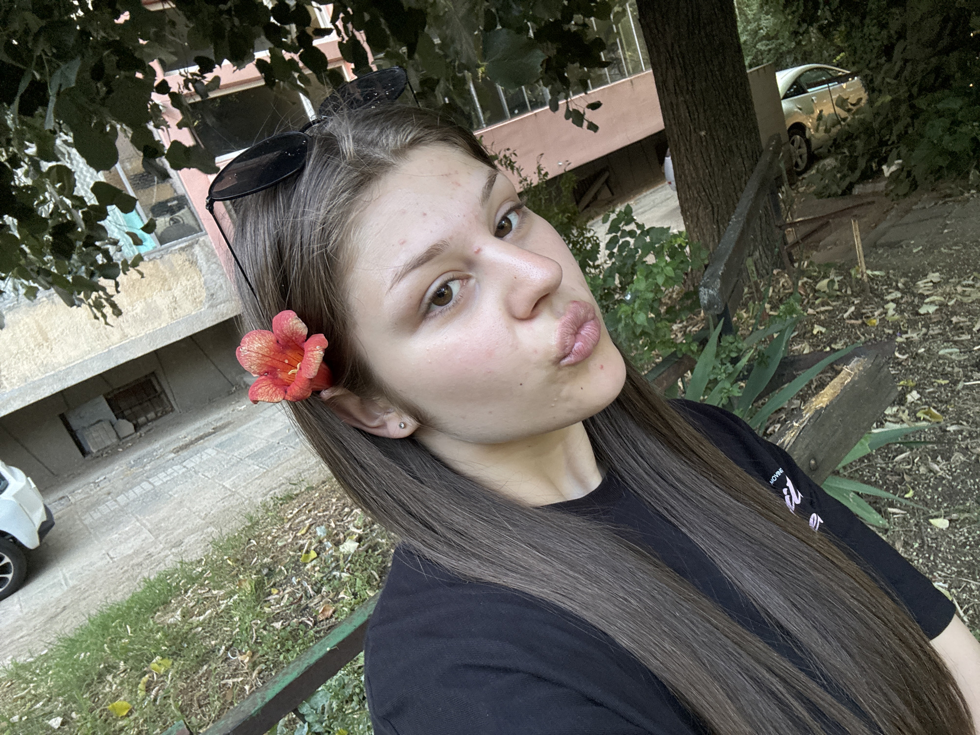 Flower selfies, cats, and small nature finds on a summer afternoon.