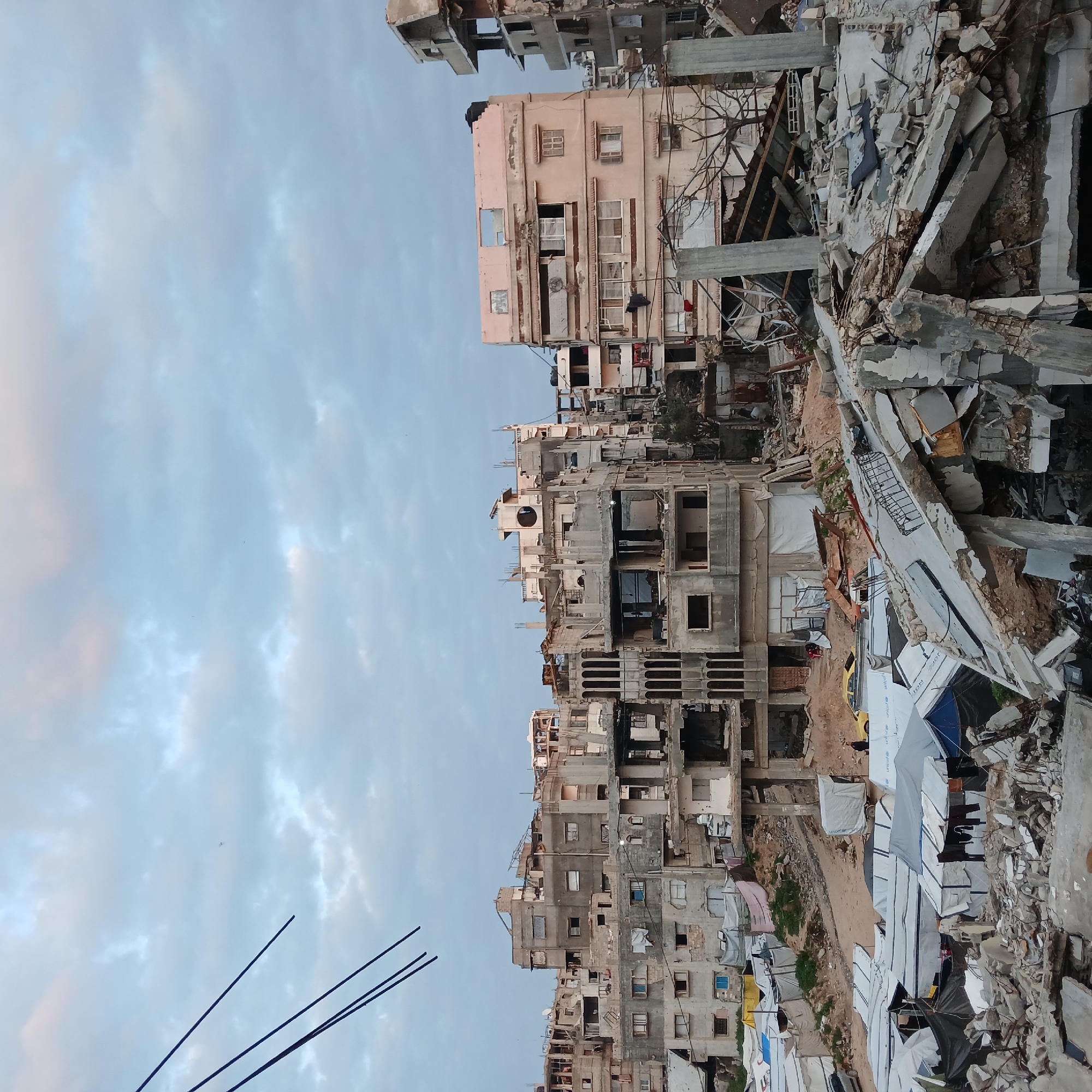 Widespread urban destruction documented across Gaza with temporary shelters