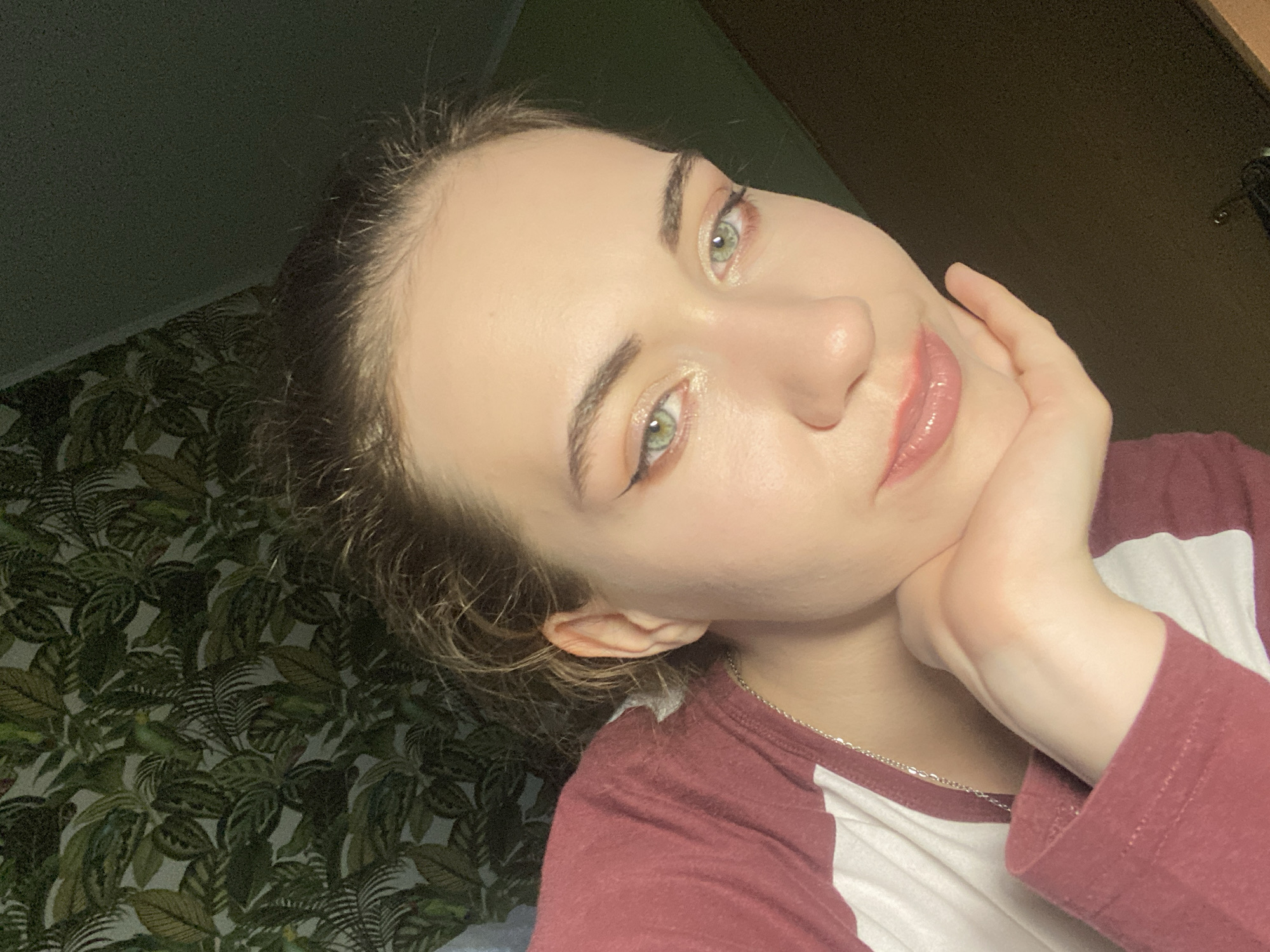 Close-up selfie series from indoors in Zavodoukovsk, Russia