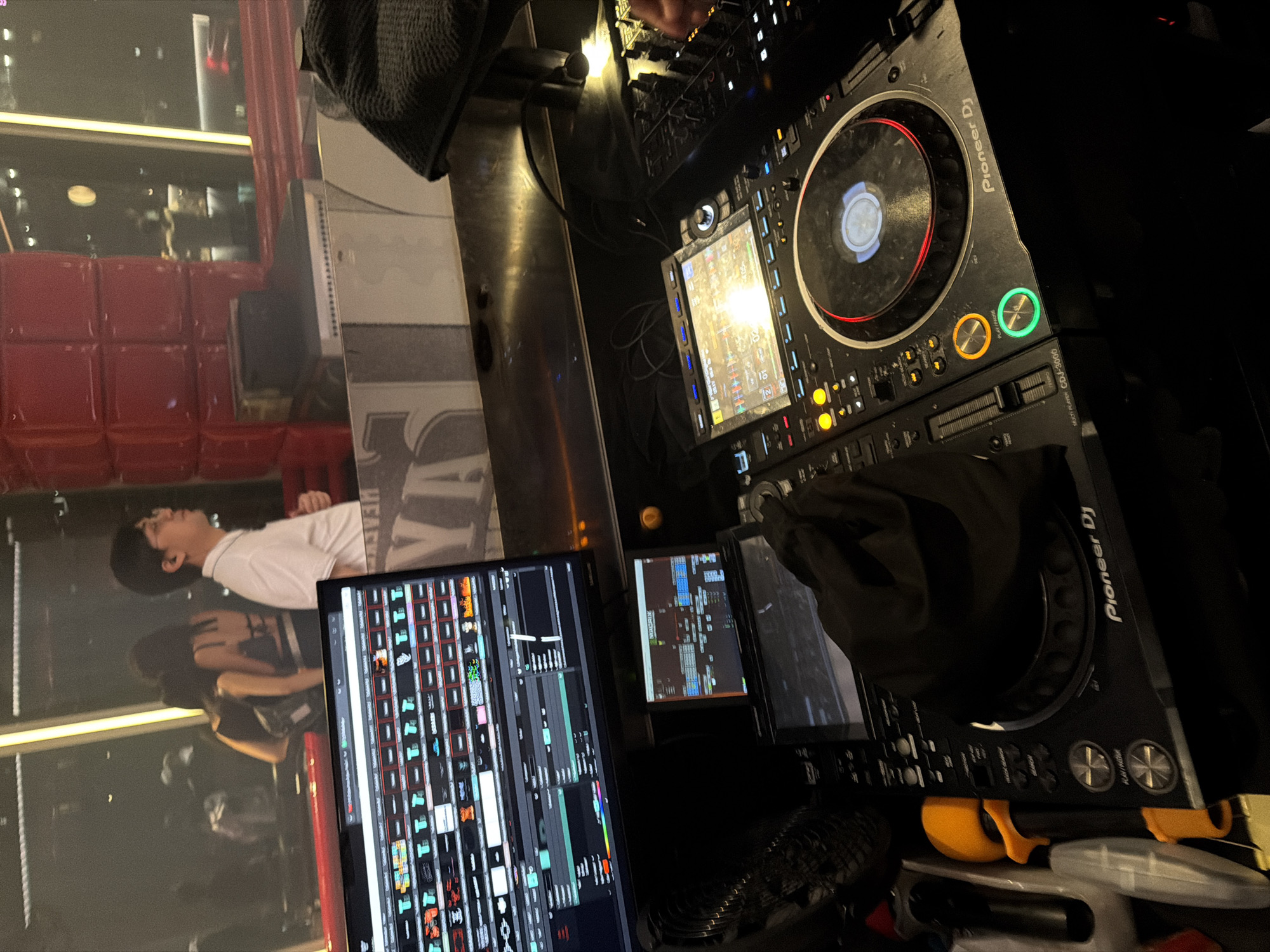 Hong Kong nightclub scene captured during evening hours