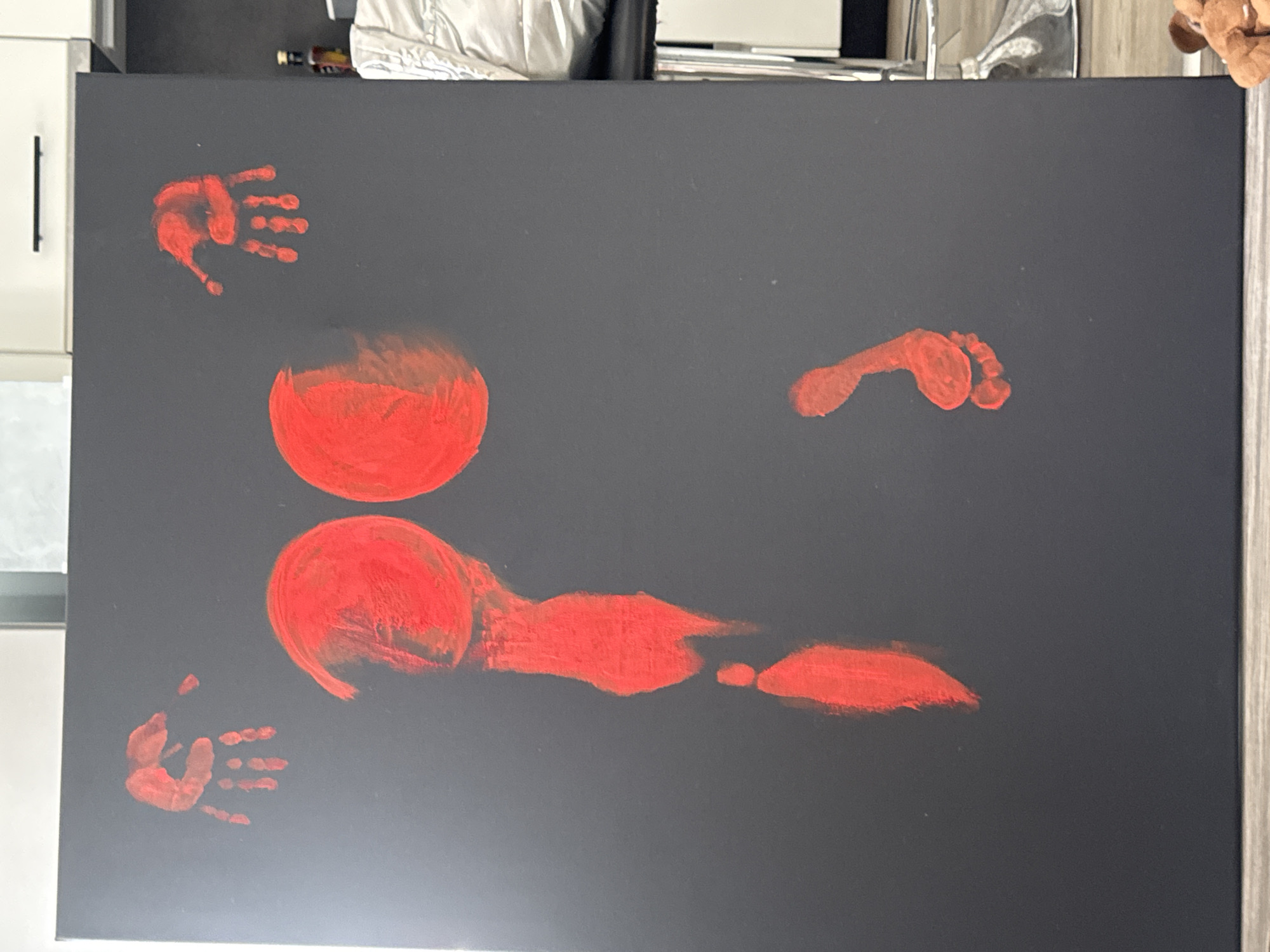 Art project and indoor scene documented by witness